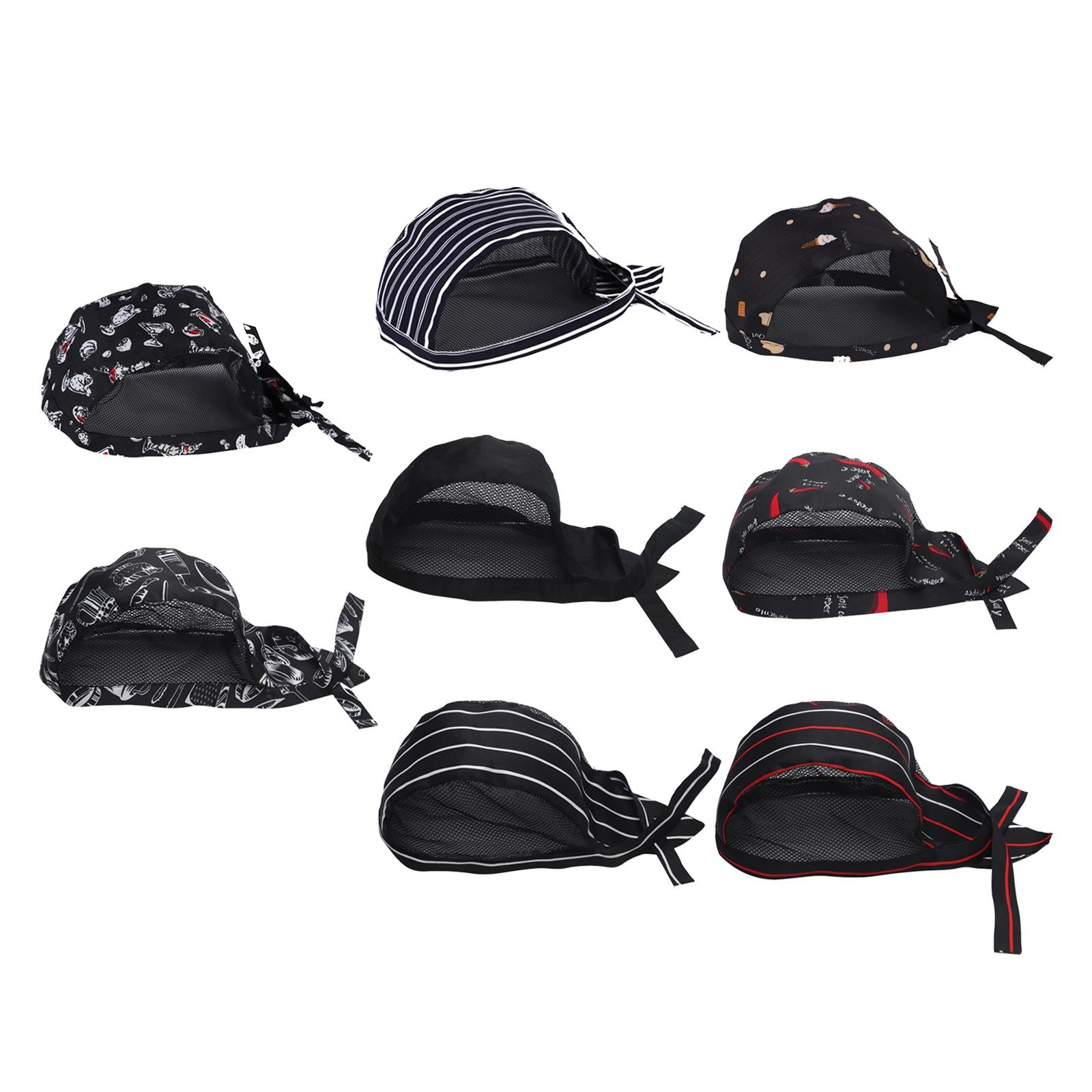 Chef Hat Waiter Grill Unisex BBQ Bakery Uniform Caps Hat Black