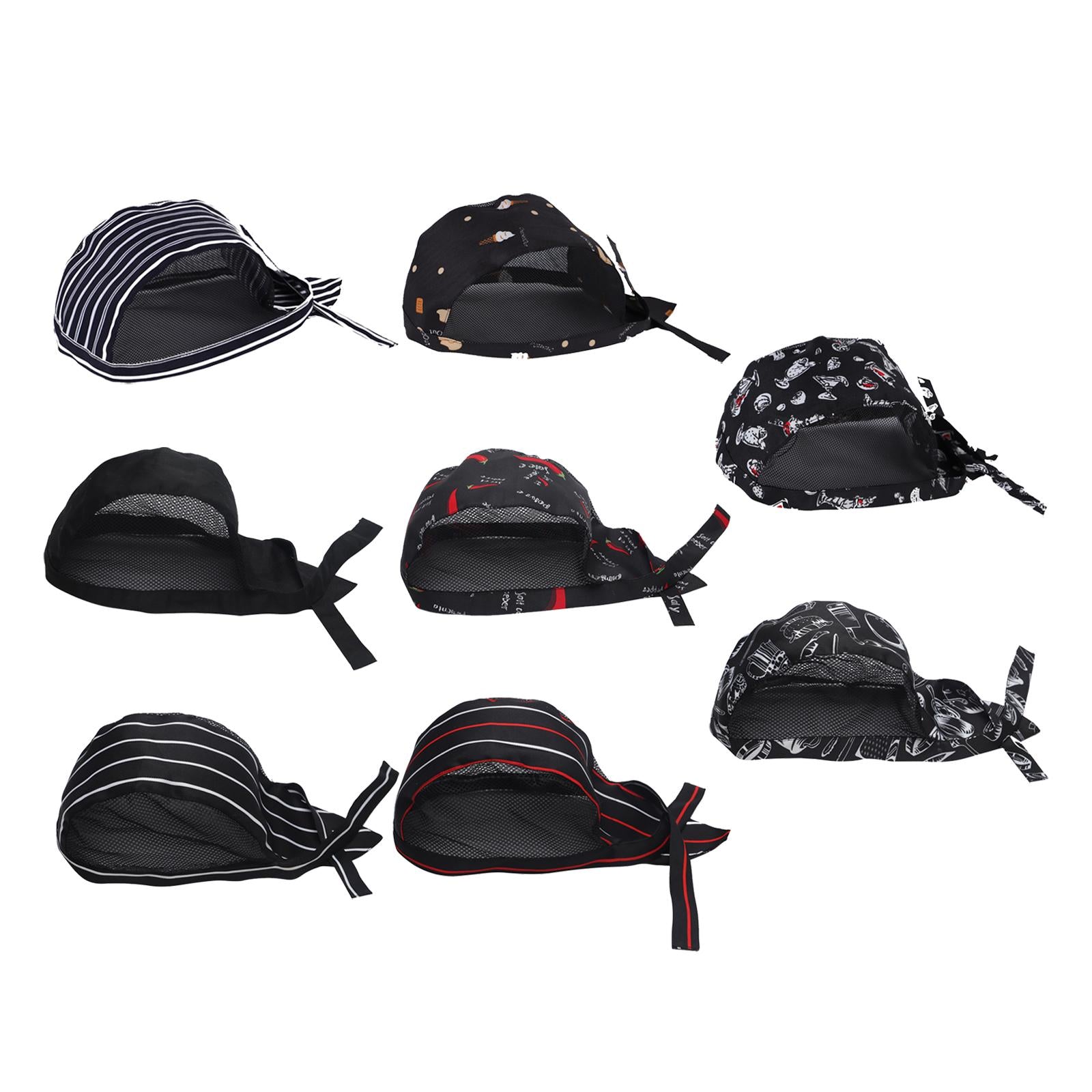Chef Hat Waiter Grill Unisex BBQ Bakery Uniform Caps Hat Black