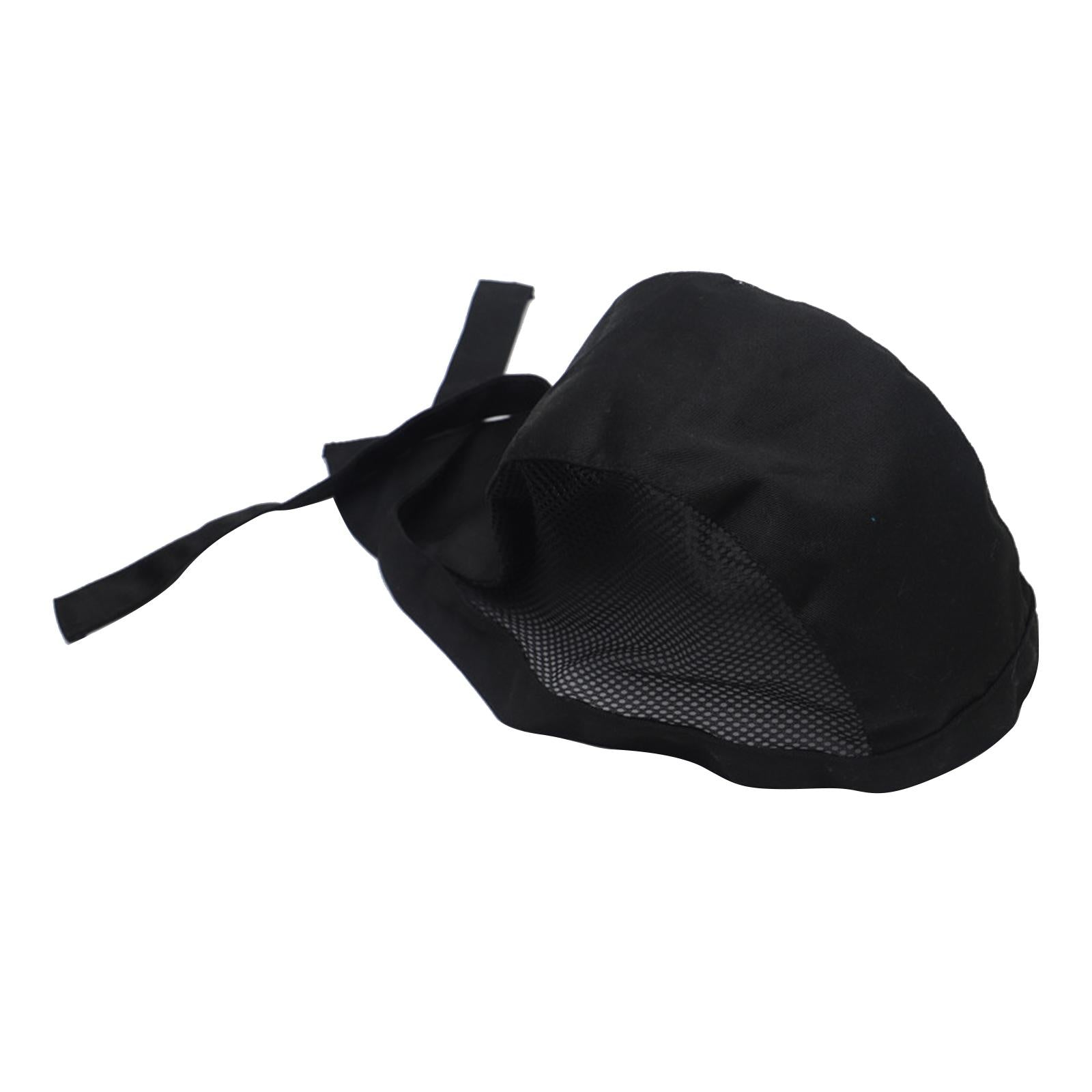 Chef Hat Waiter Grill Unisex BBQ Bakery Uniform Caps Hat Black