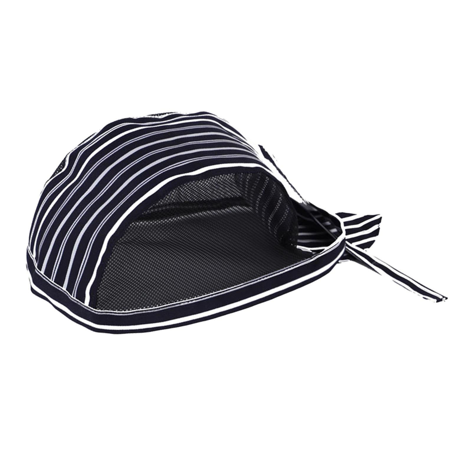 Chef Hat Waiter Grill Unisex BBQ Bakery Uniform Caps Hat Blue White Strips