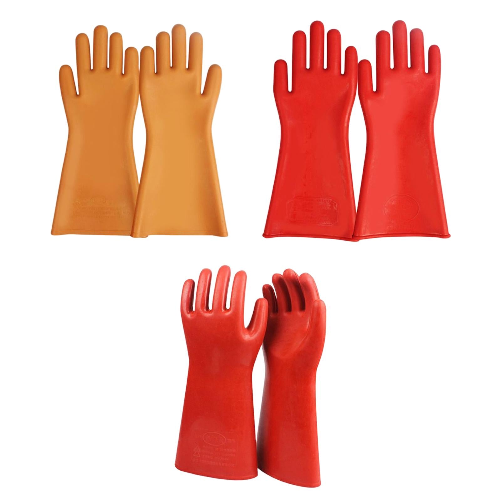 Insulating Gloves Rubber Electrical Protection Waterproof for Man Woman 5kV