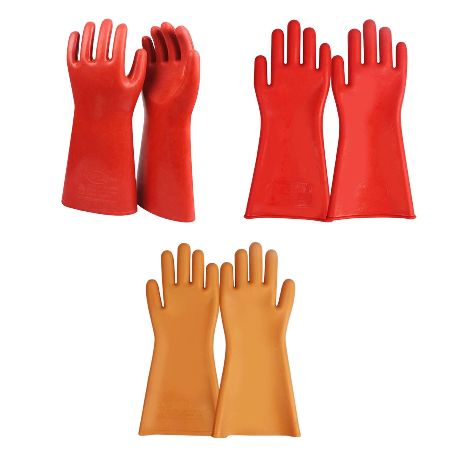 Insulating Gloves Rubber Electrical Protection Waterproof for Man Woman 5kV