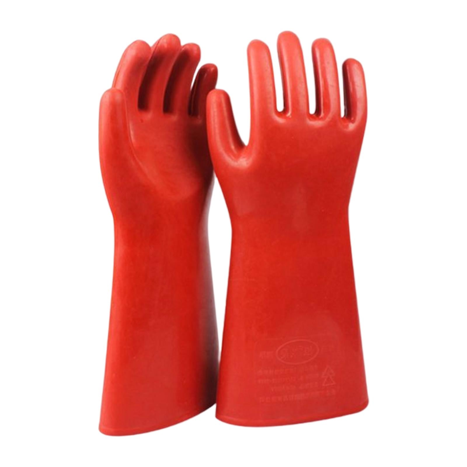 Insulating Gloves Rubber Electrical Protection Waterproof for Man Woman 12kV