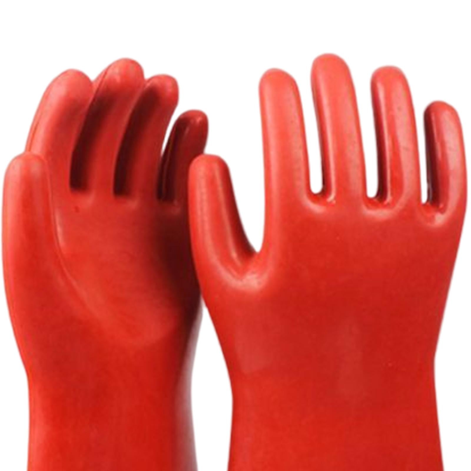 Insulating Gloves Rubber Electrical Protection Waterproof for Man Woman 12kV