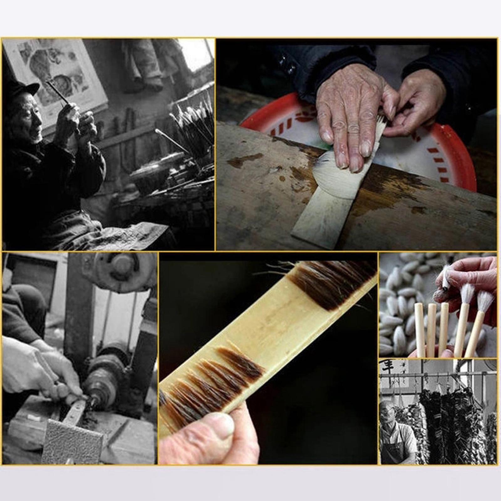 Calligraphy Writing Brush Ink Brush Wooden Handwriting Pen for Calligrapher Black