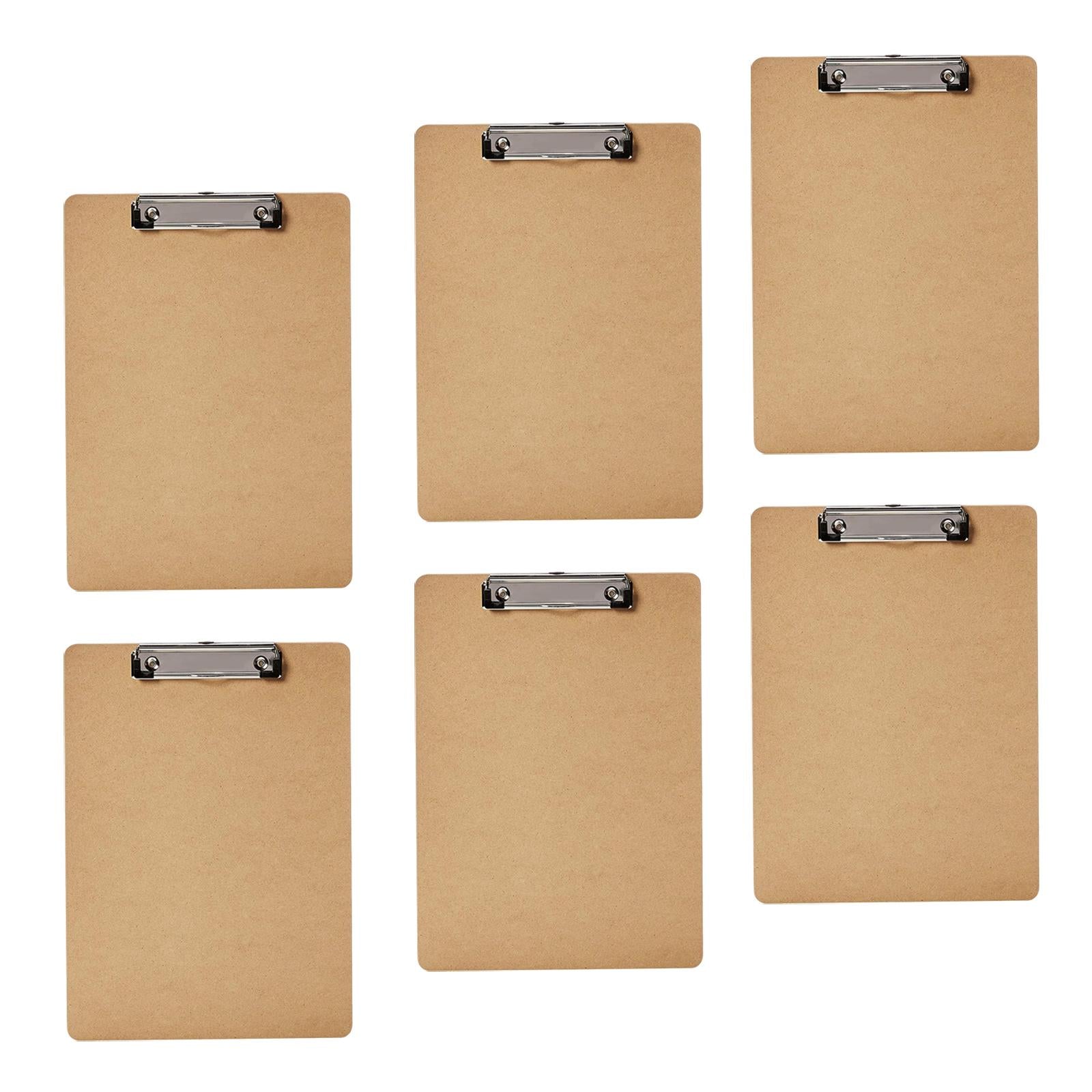 6Pcs Standard A4 Letter Size Clipboard with Low Profile Clip for Women