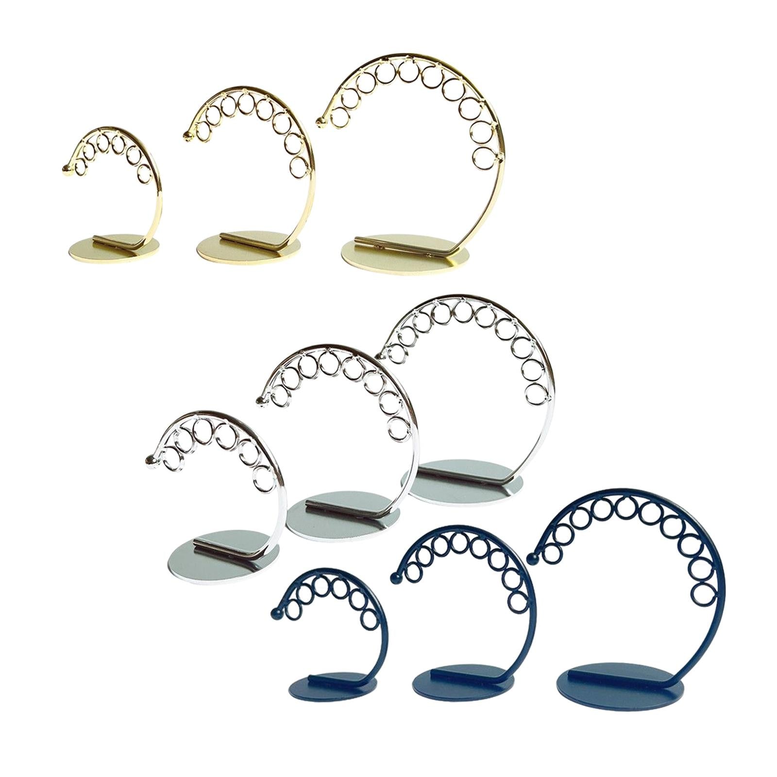 3Pcs Earring Stand Earring Display Holder for Showcase Display  Golden