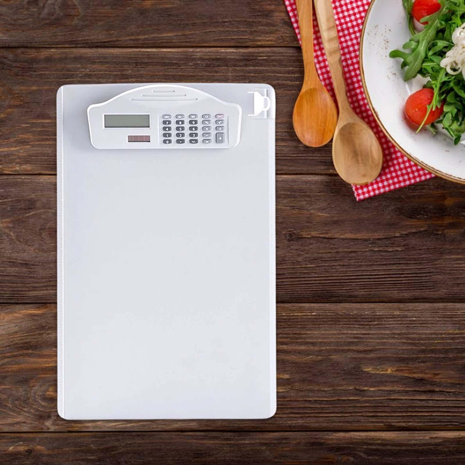 Clipboard with Calculator with Pen Clip A4 for Doctors Office School White
