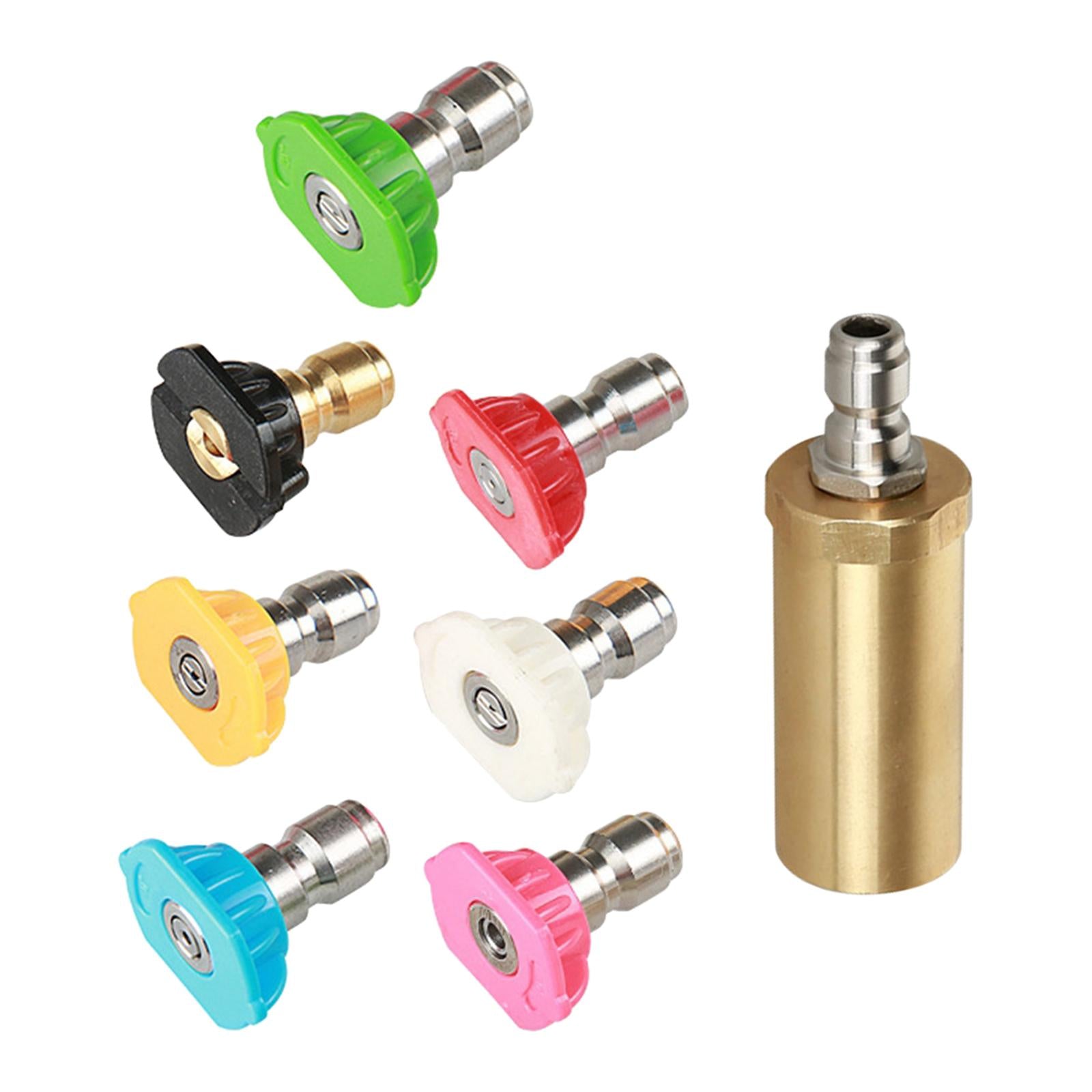High Pressure Washer Turbo Nozzle with 7 Spray Tip for Cleaning Gutters