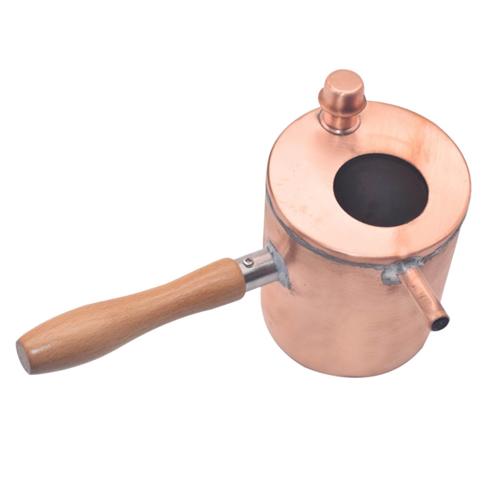 Beeswax Melting Pot Pouring Wax Melting Wooden Handle for Home Beginners