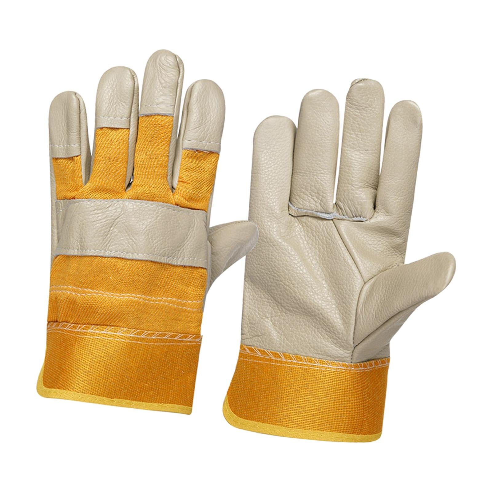 Welding Work Gloves Protection Gloves Fire Resistant for Welding Beige