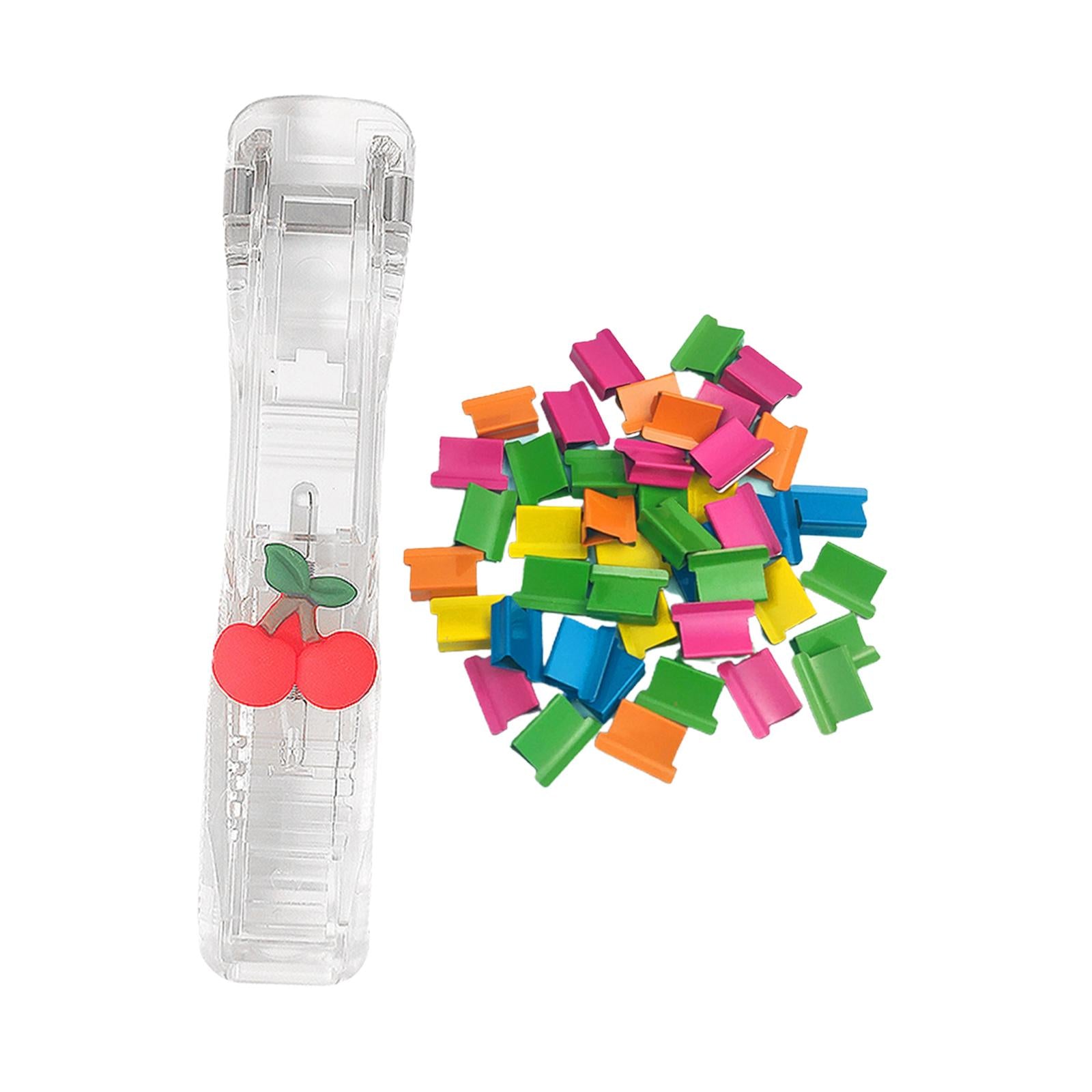 Mini Stapler Classroom Small Stapler Set Fixing Stationery Cherry