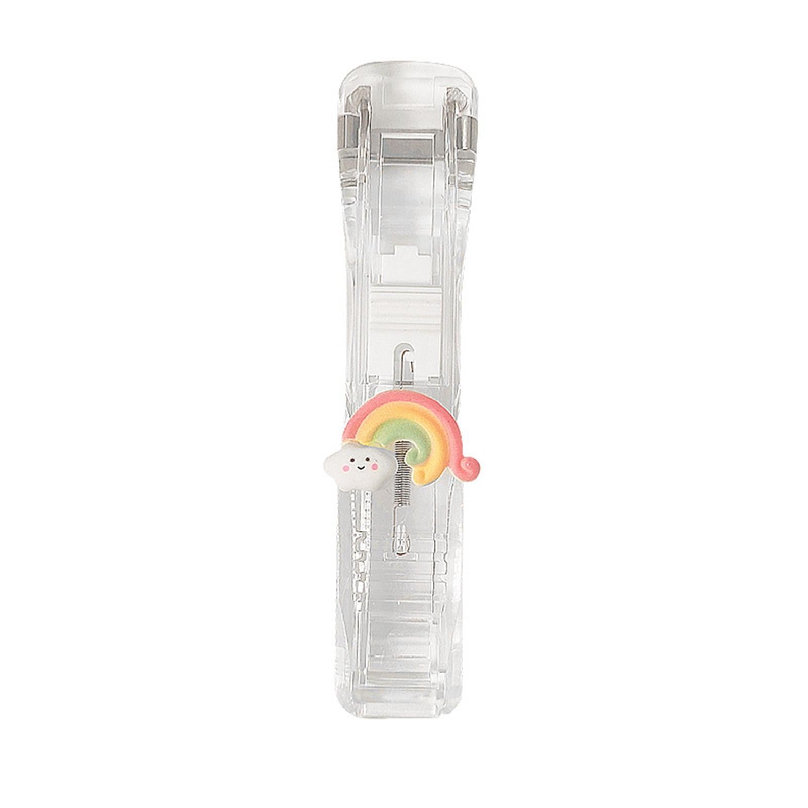 Mini Stapler Classroom Small Stapler Set Fixing Stationery Rainbow