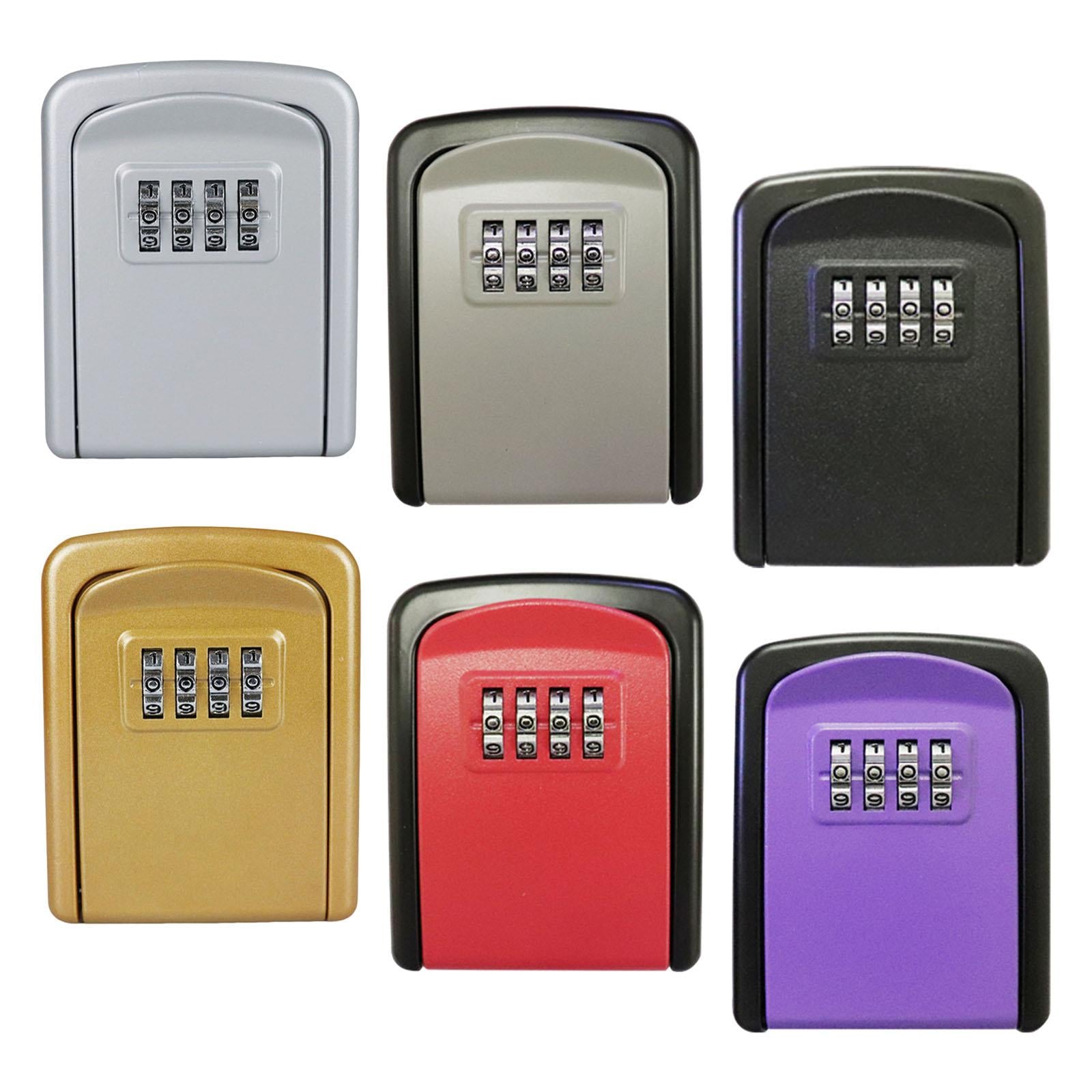 Portable Key Storage Lock Box Combination Lock Box for House red