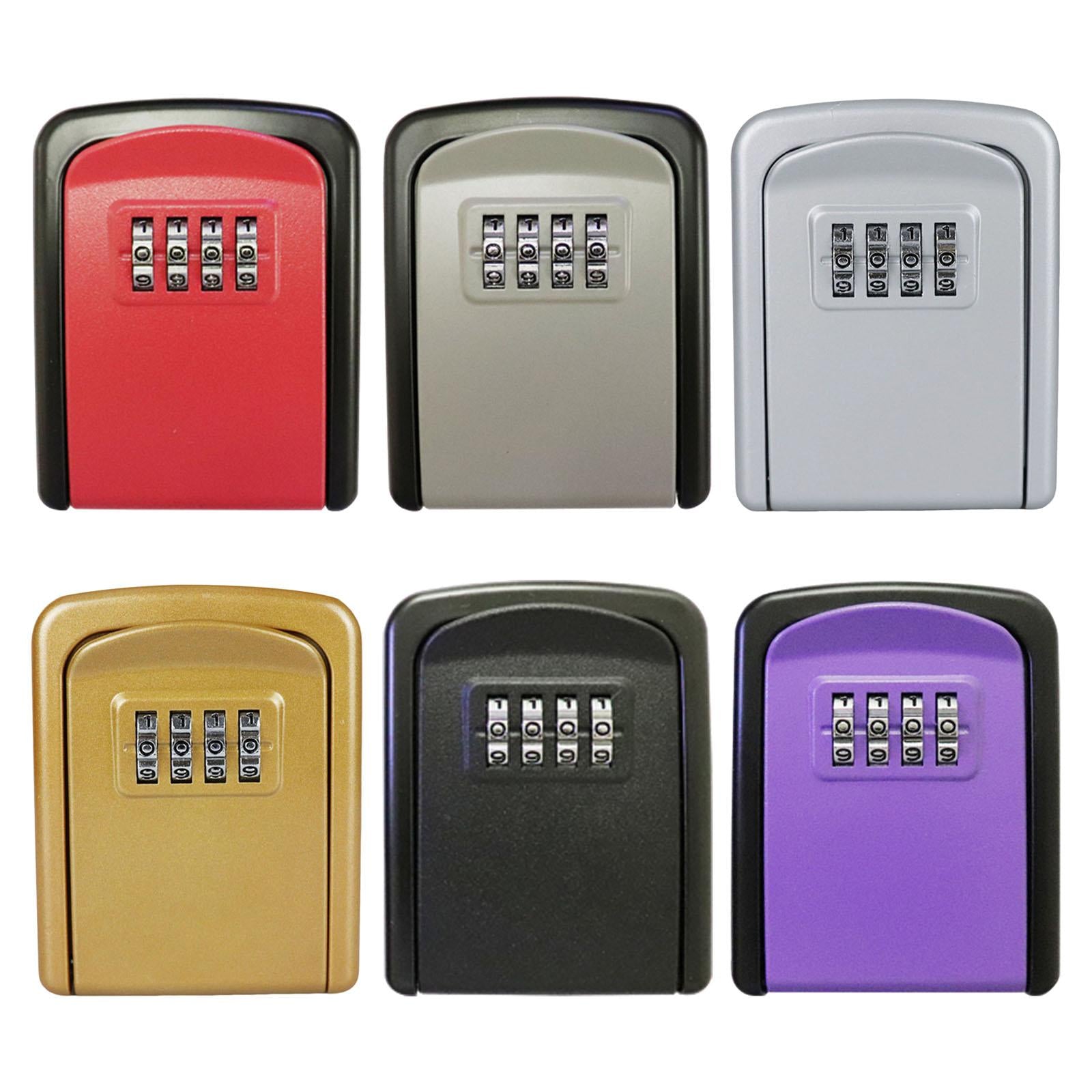 Portable Key Storage Lock Box Combination Lock Box for House red