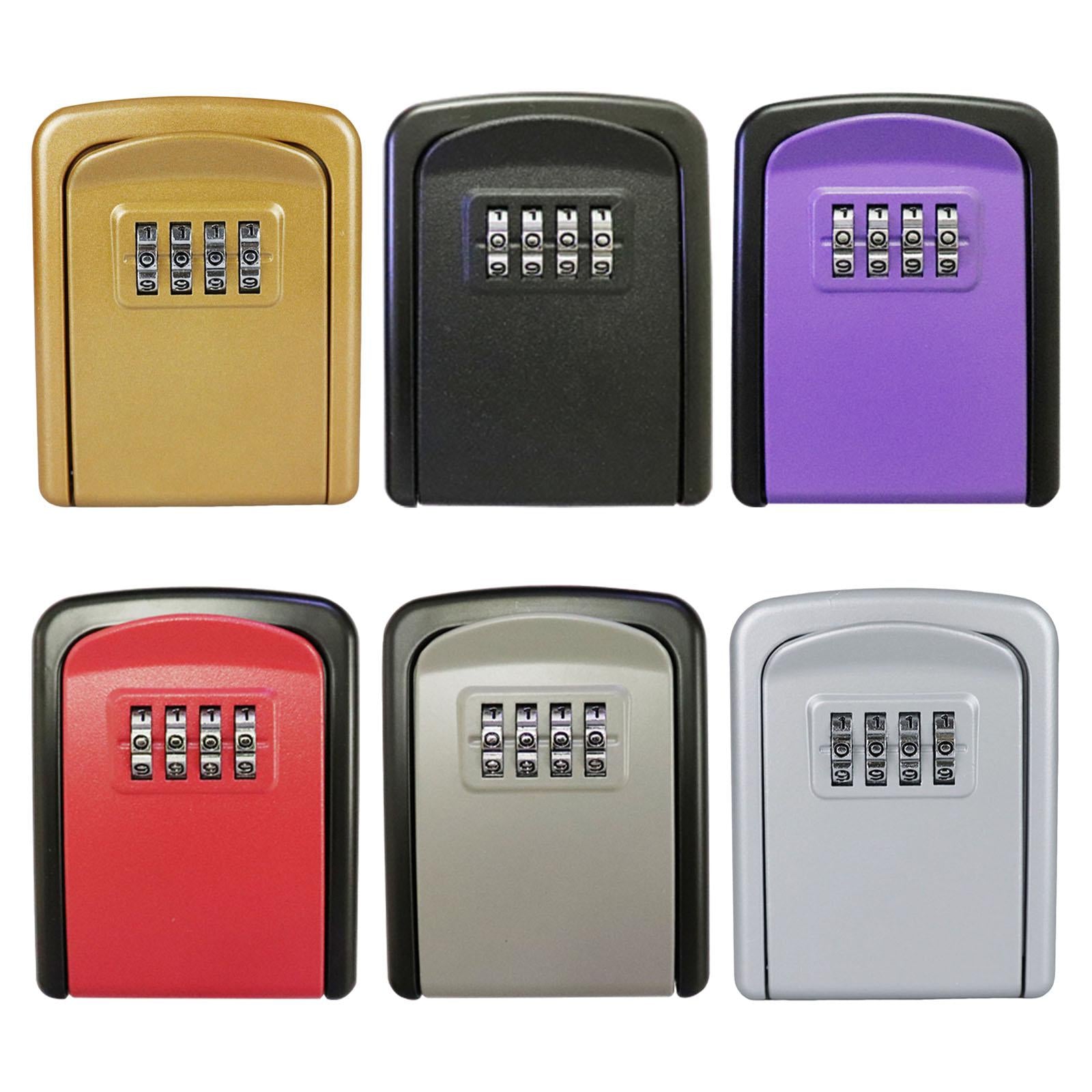 Portable Key Storage Lock Box Combination Lock Box for House red