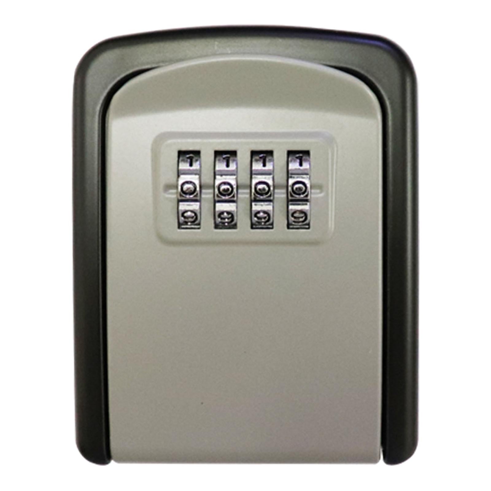 Portable Key Storage Lock Box Combination Lock Box for House grey