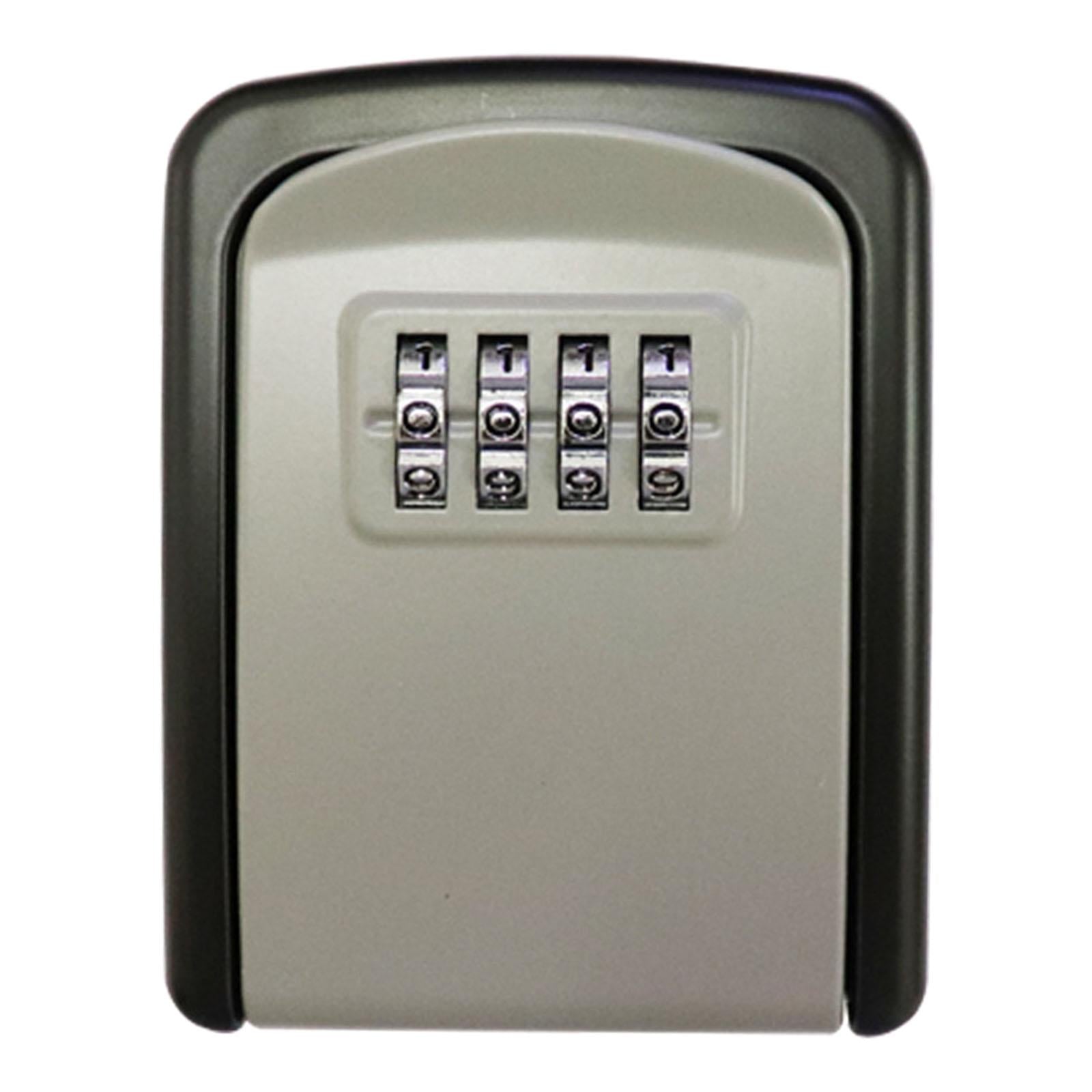 Portable Key Storage Lock Box Combination Lock Box for House grey