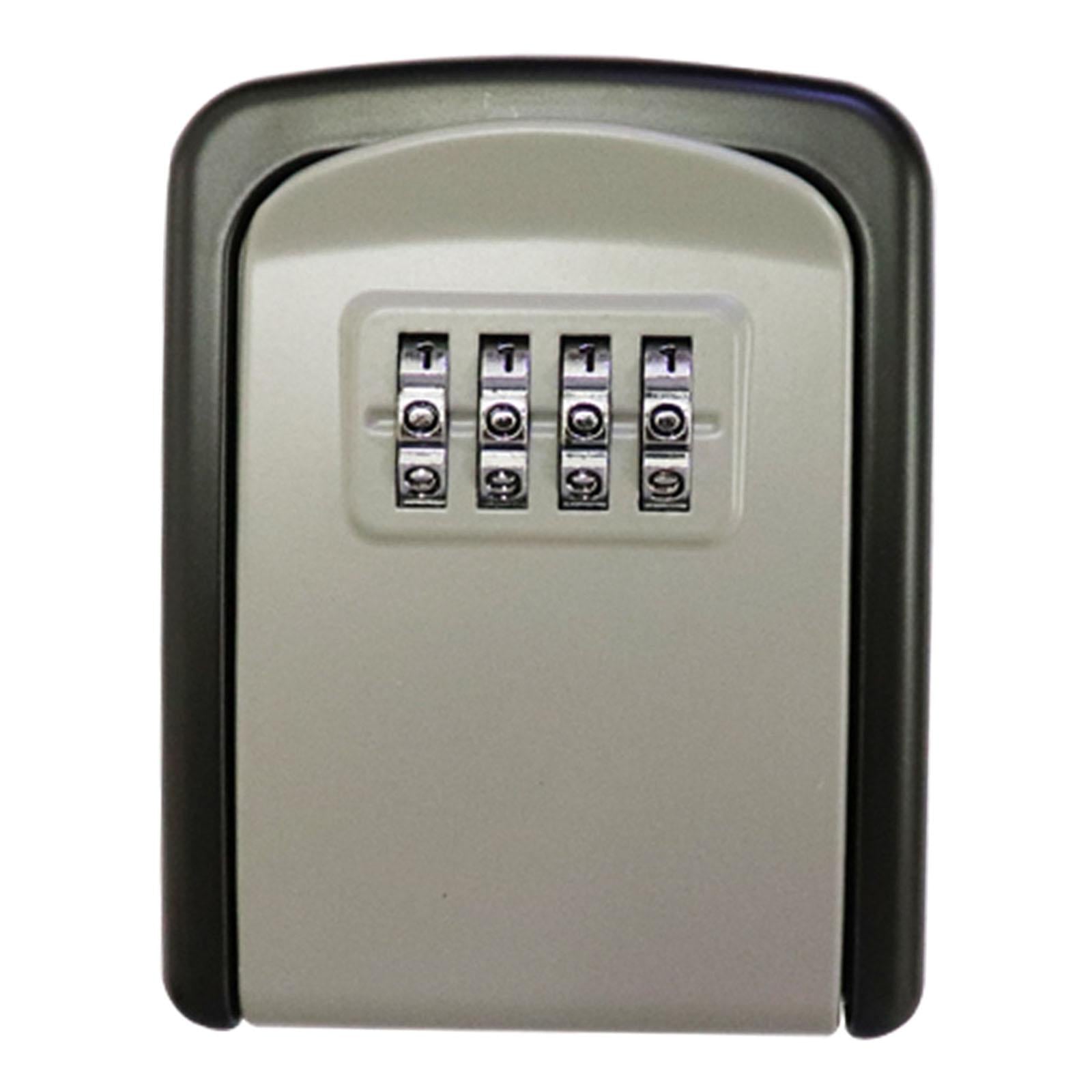 Portable Key Storage Lock Box Combination Lock Box for House grey