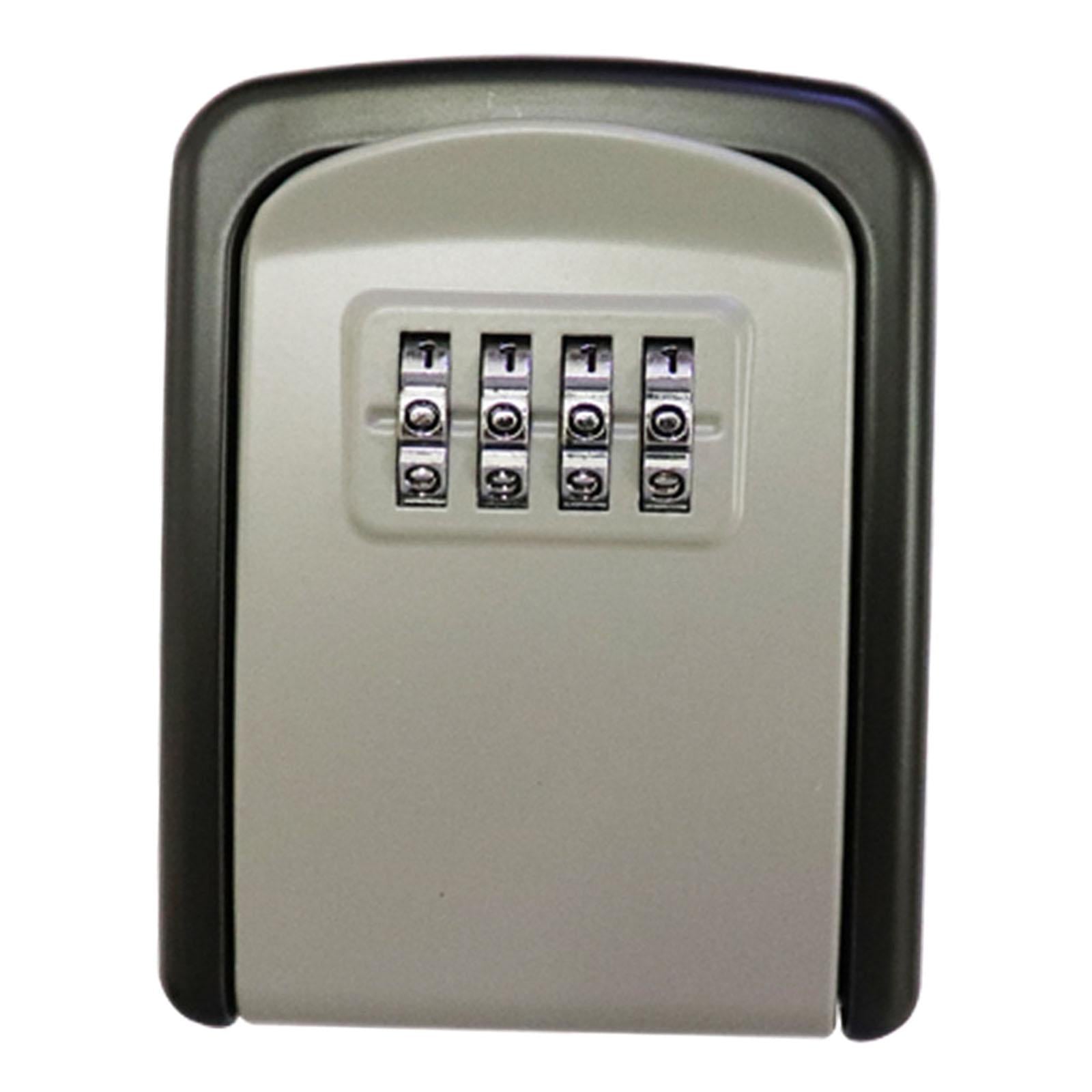 Portable Key Storage Lock Box Combination Lock Box for House grey