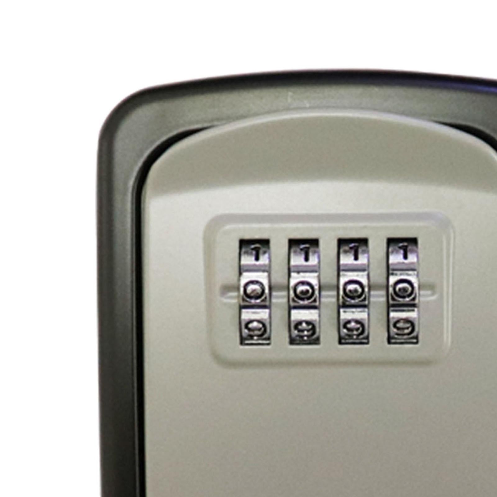 Portable Key Storage Lock Box Combination Lock Box for House grey