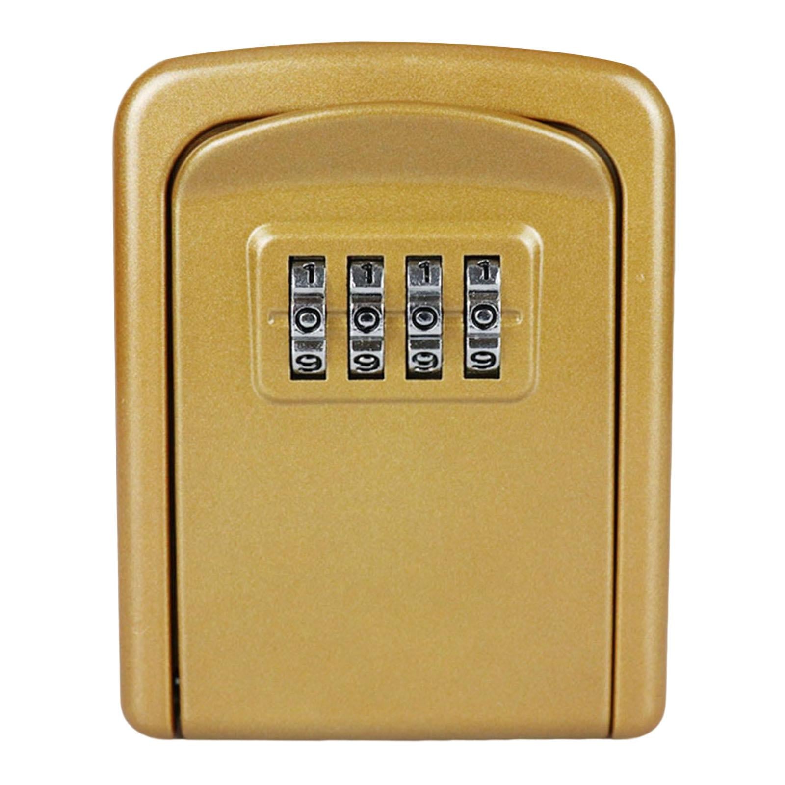 Portable Key Storage Lock Box Combination Lock Box for House gold