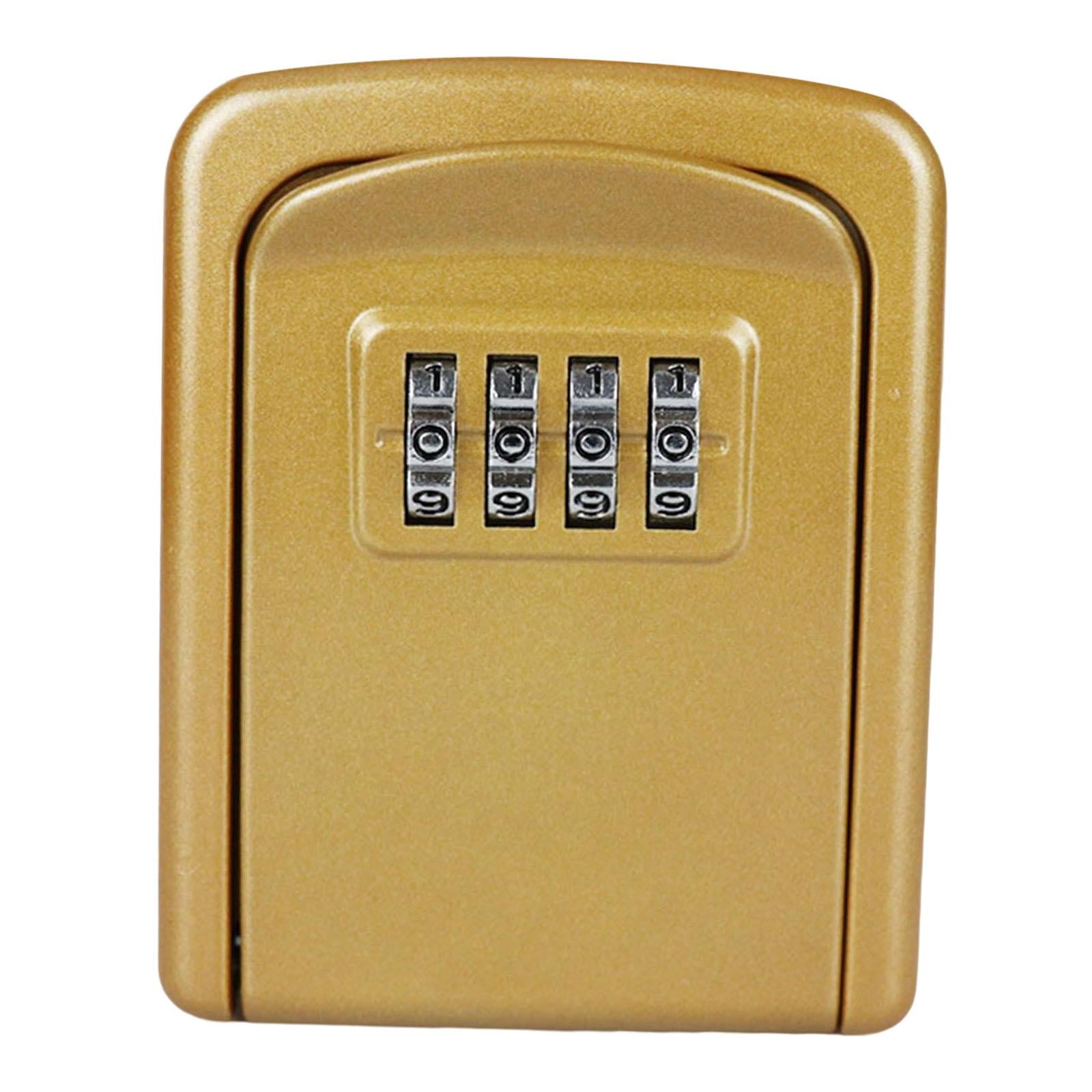 Portable Key Storage Lock Box Combination Lock Box for House gold