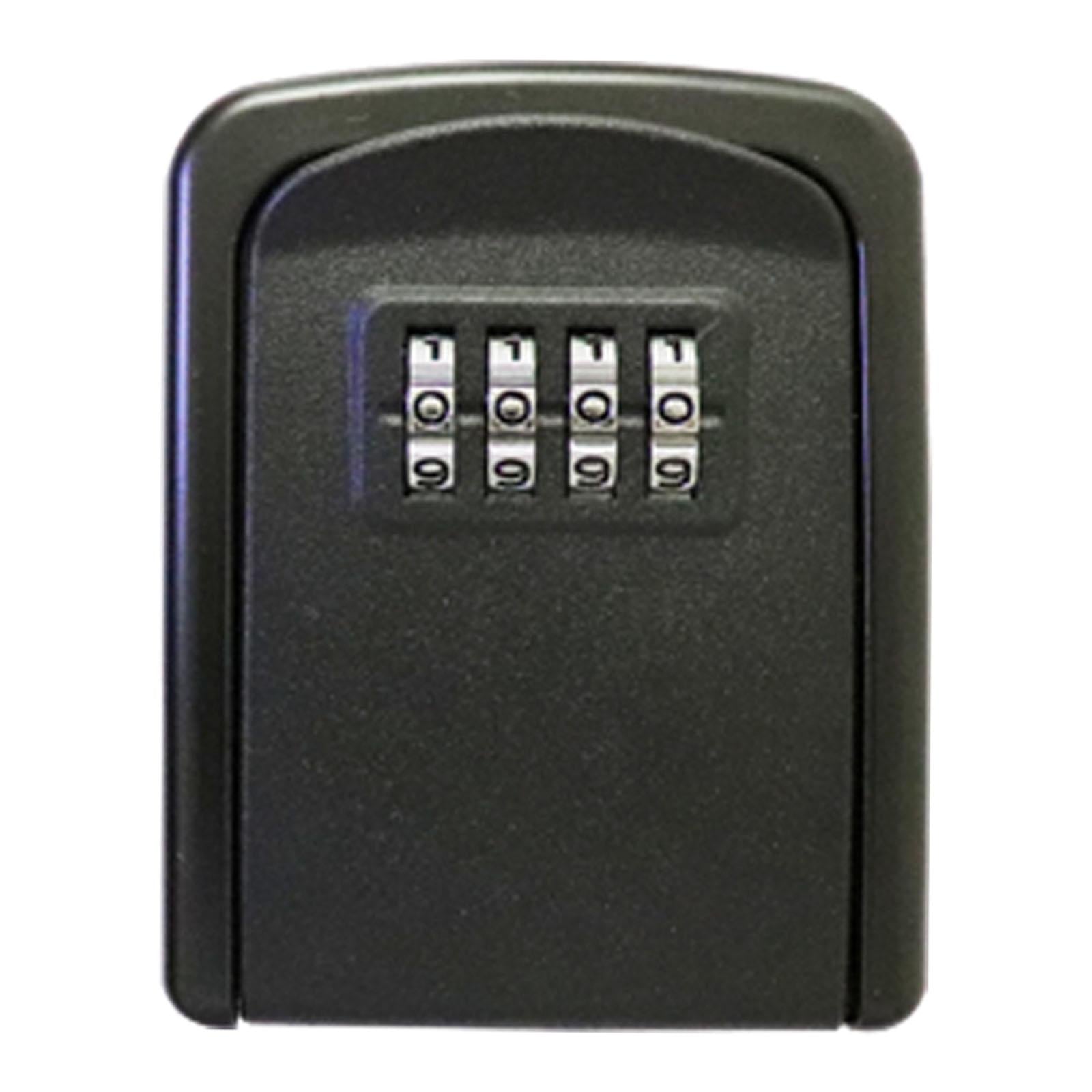 Portable Key Storage Lock Box Combination Lock Box for House black