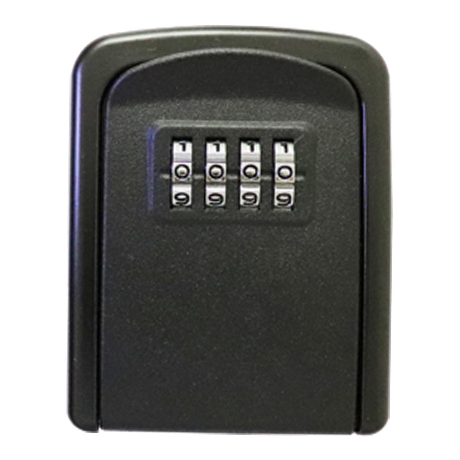 Portable Key Storage Lock Box Combination Lock Box for House black