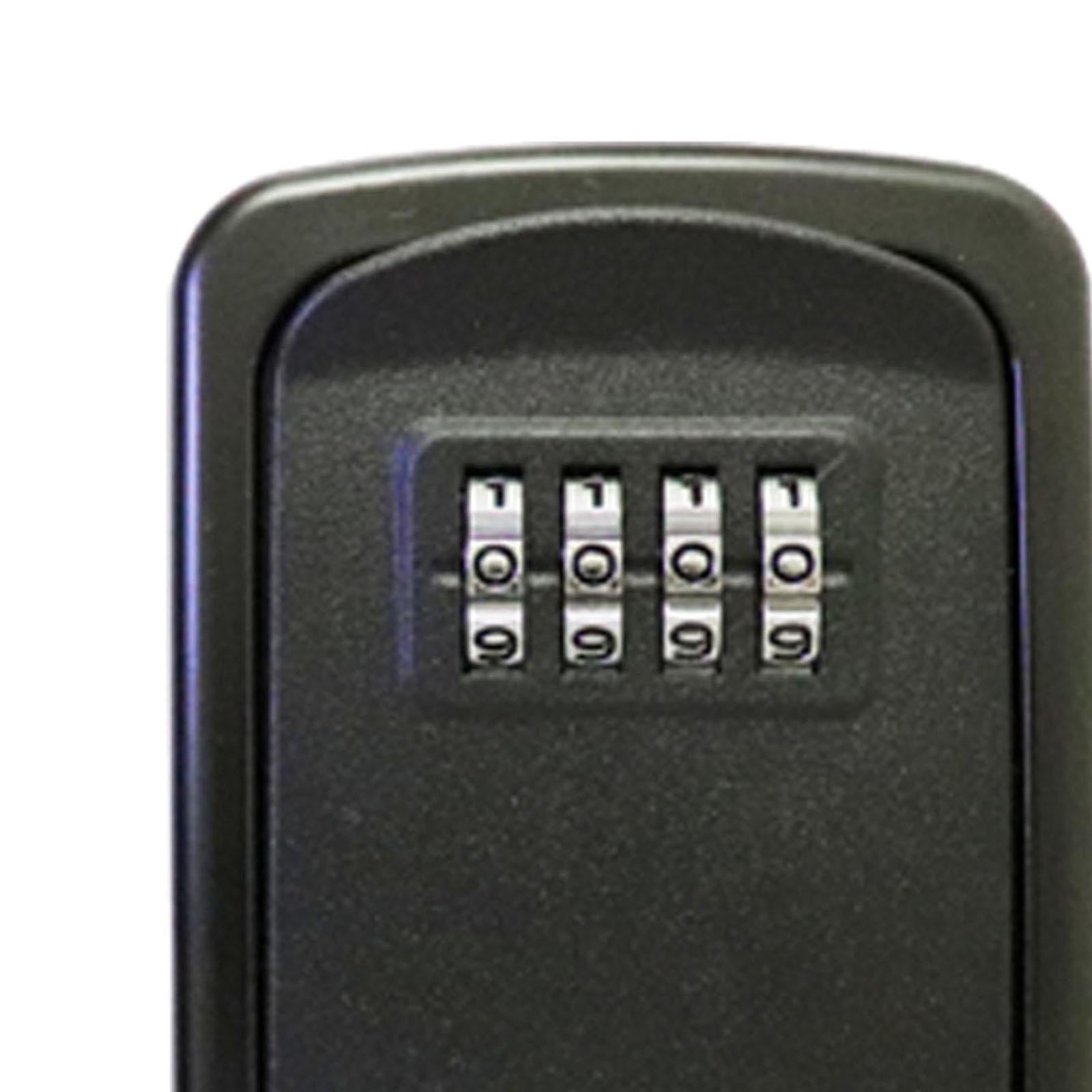 Portable Key Storage Lock Box Combination Lock Box for House black