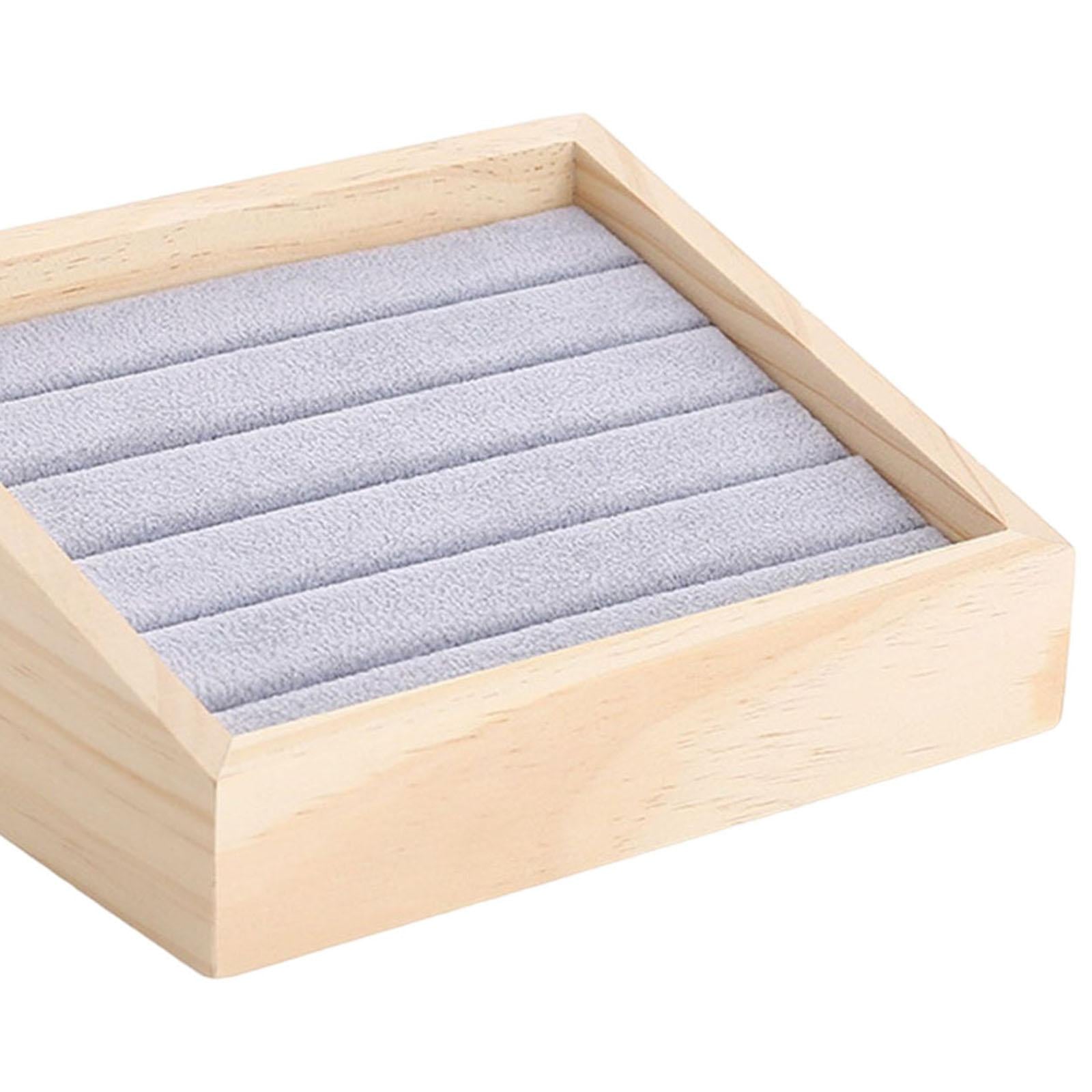 Jewelry Display Stand Decoration for Dresser Bracelet Girls Grey Velvet