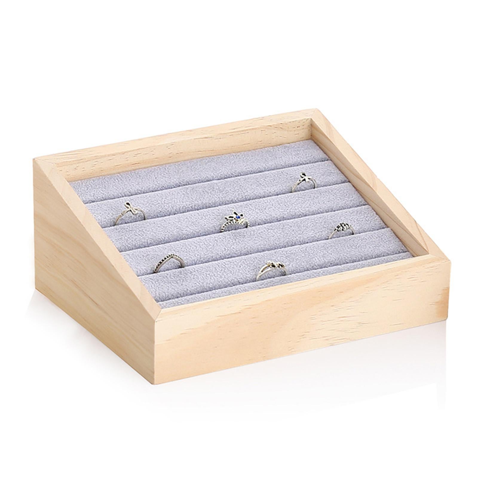 Jewelry Display Stand Decoration for Dresser Bracelet Girls Grey Velvet