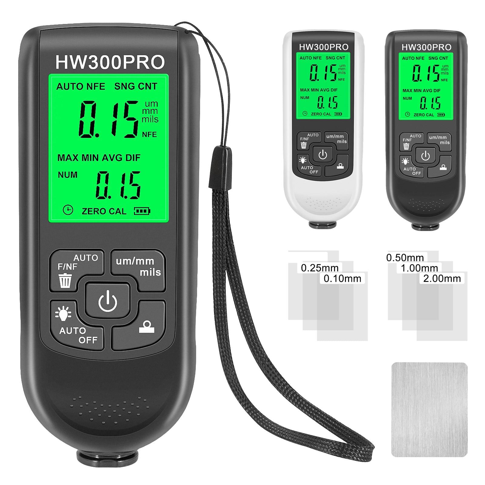 Coating Thickness Gauge Professional Digital Display for Automotive Black