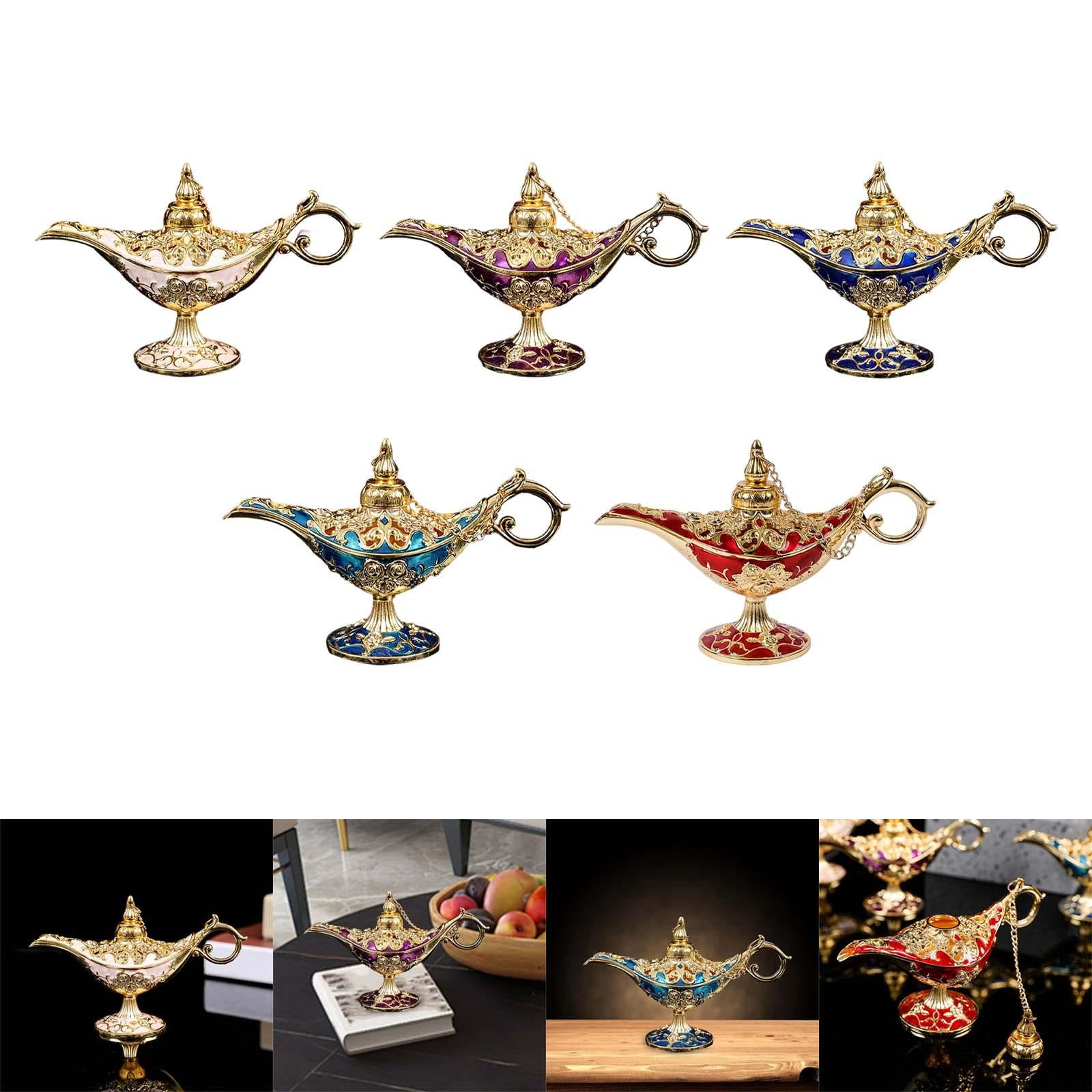 Retro Style Wishing Oil Lamp Pot Arts Crafts for Party Wedding Decoration White