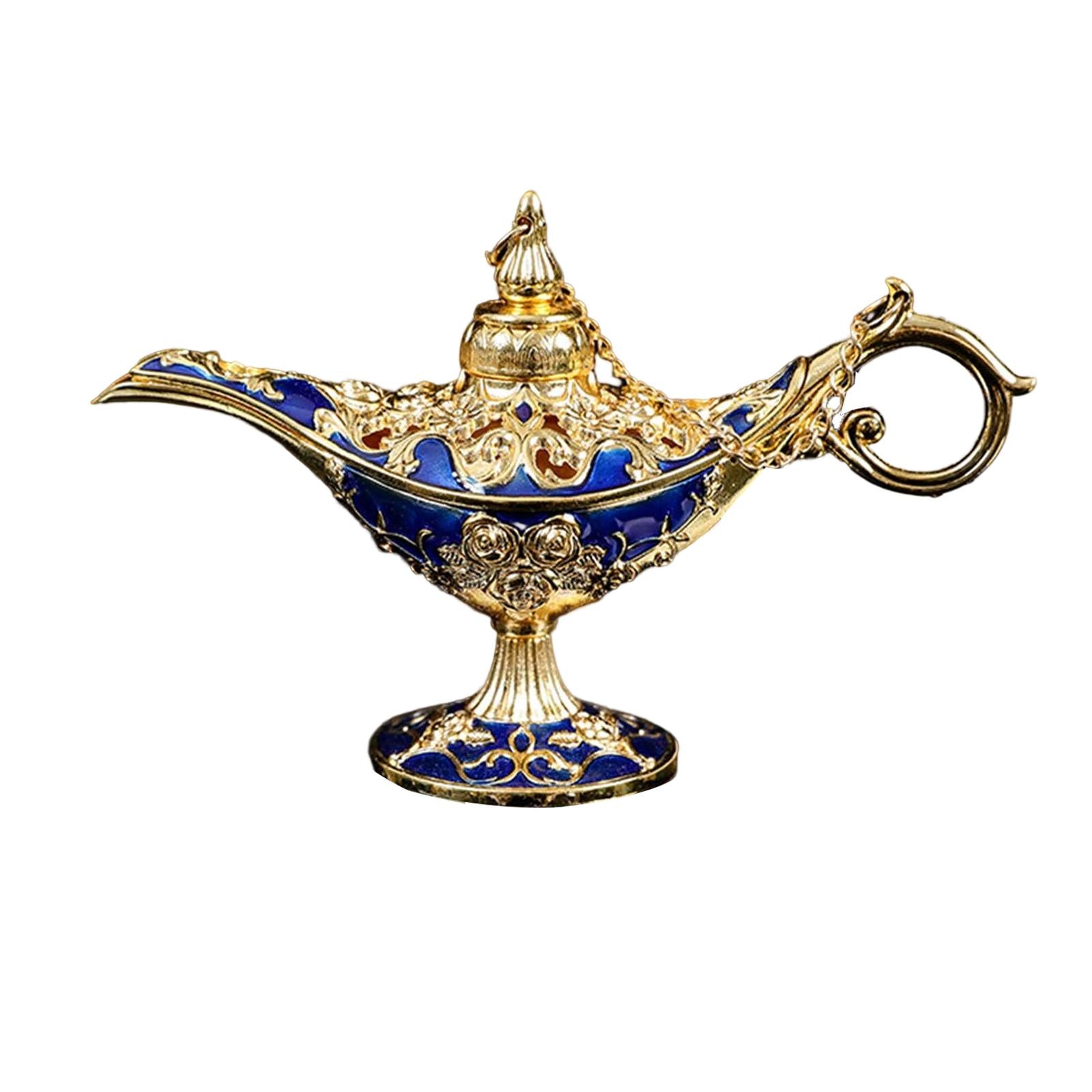 Retro Style Wishing Oil Lamp Pot Arts Crafts for Party Wedding Decoration Navy