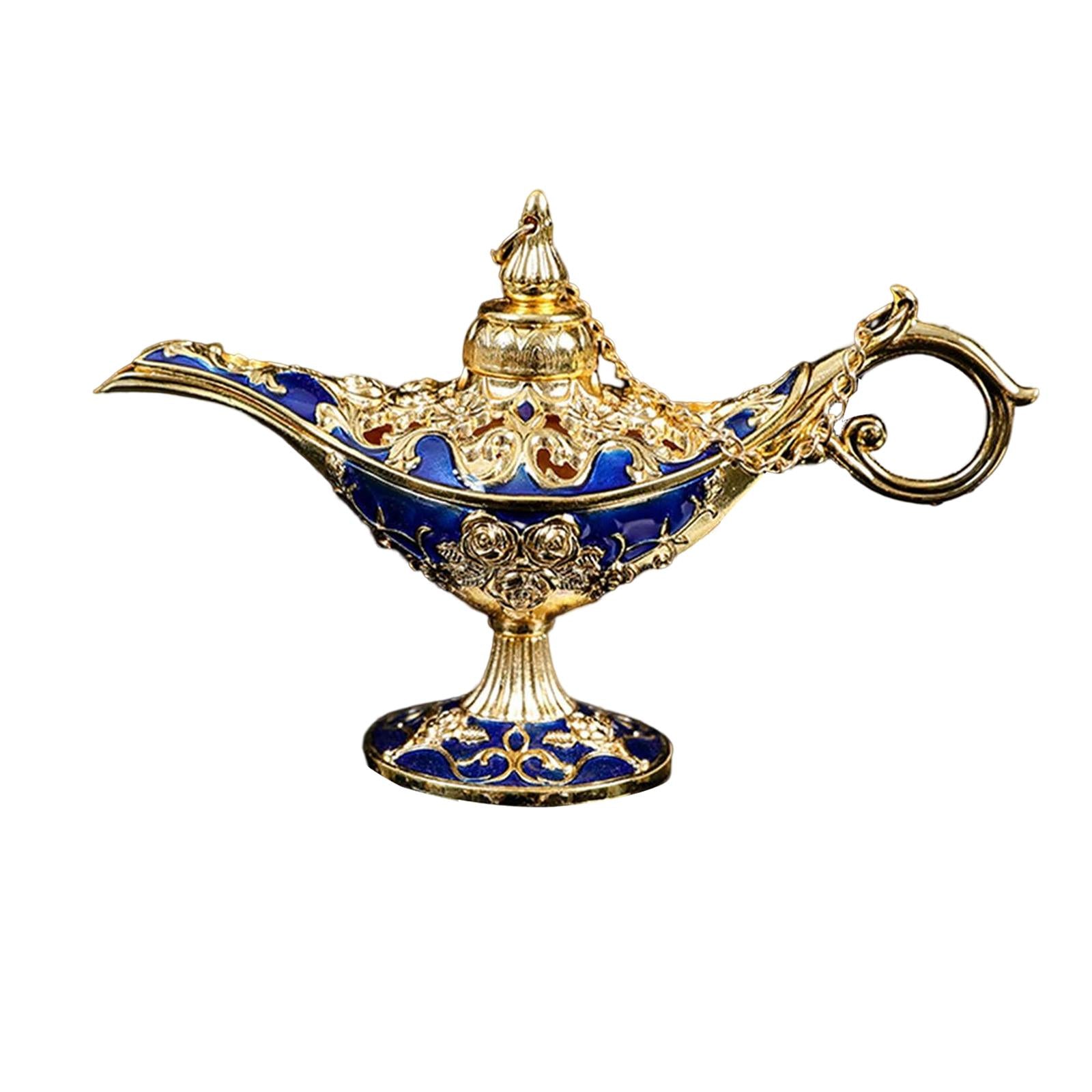 Retro Style Wishing Oil Lamp Pot Arts Crafts for Party Wedding Decoration Navy