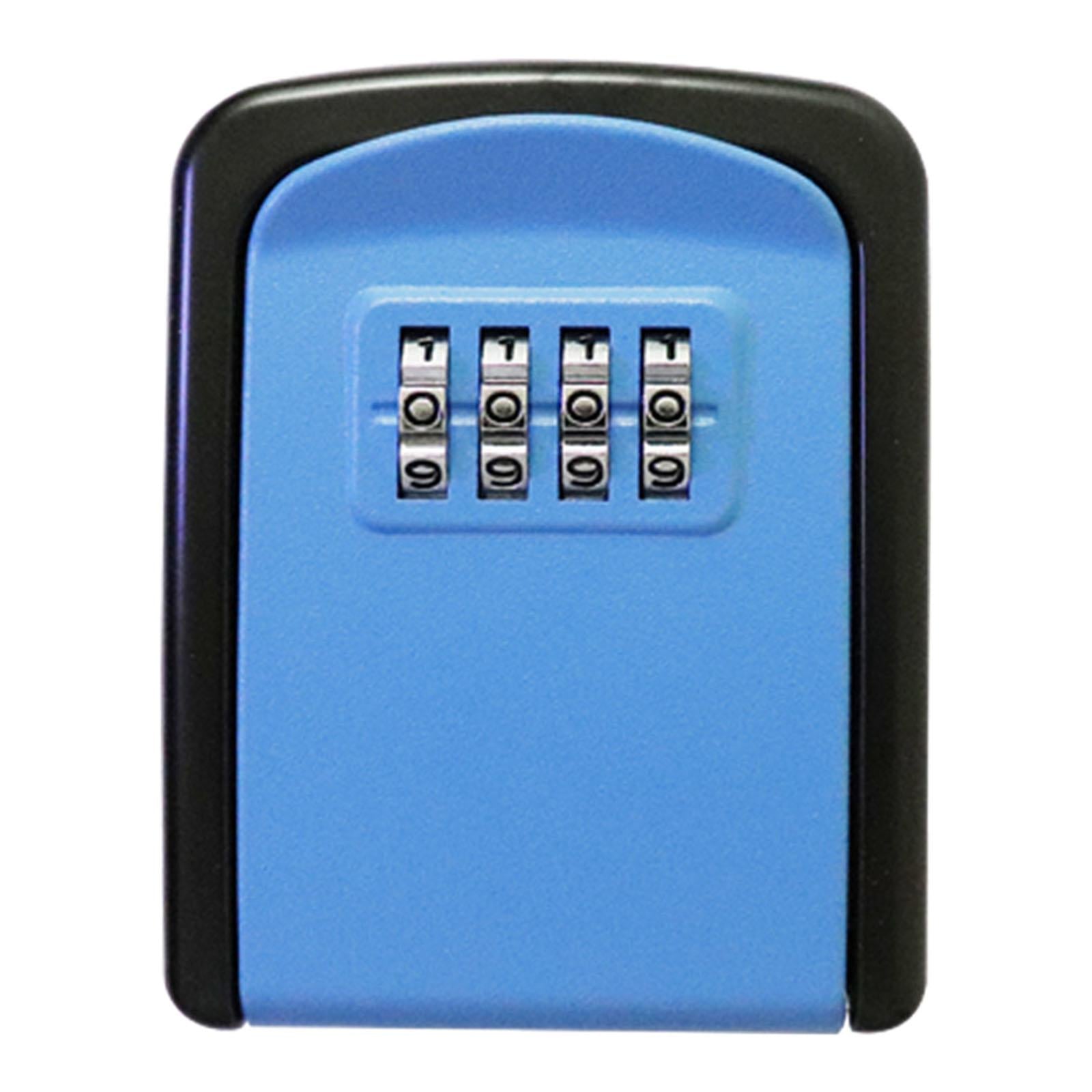 Lock Box Resettable Box with Code for Warehouse Key Blue