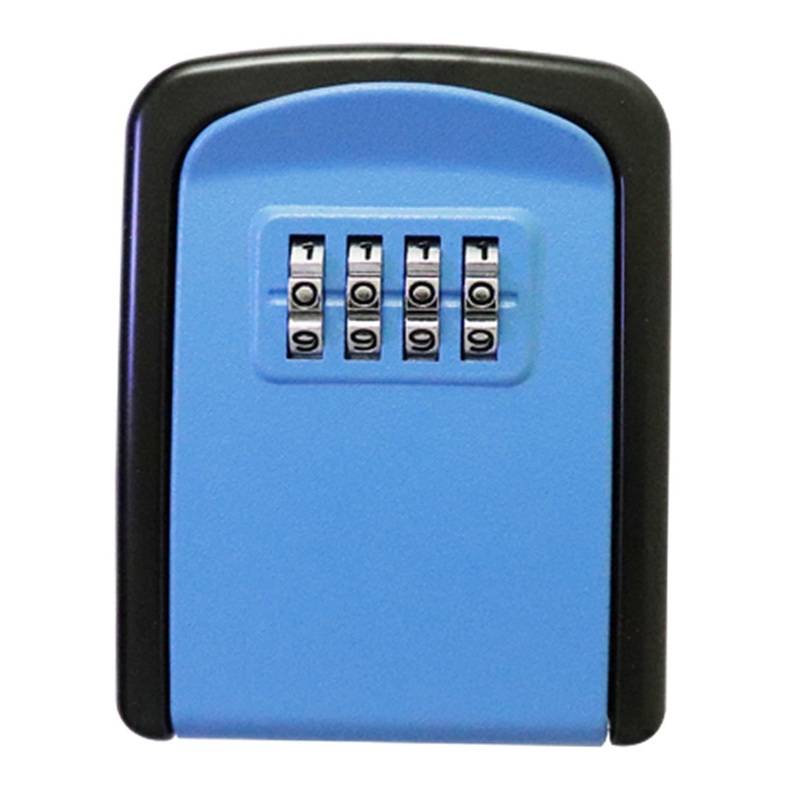 Lock Box Resettable Box with Code for Warehouse Key Blue