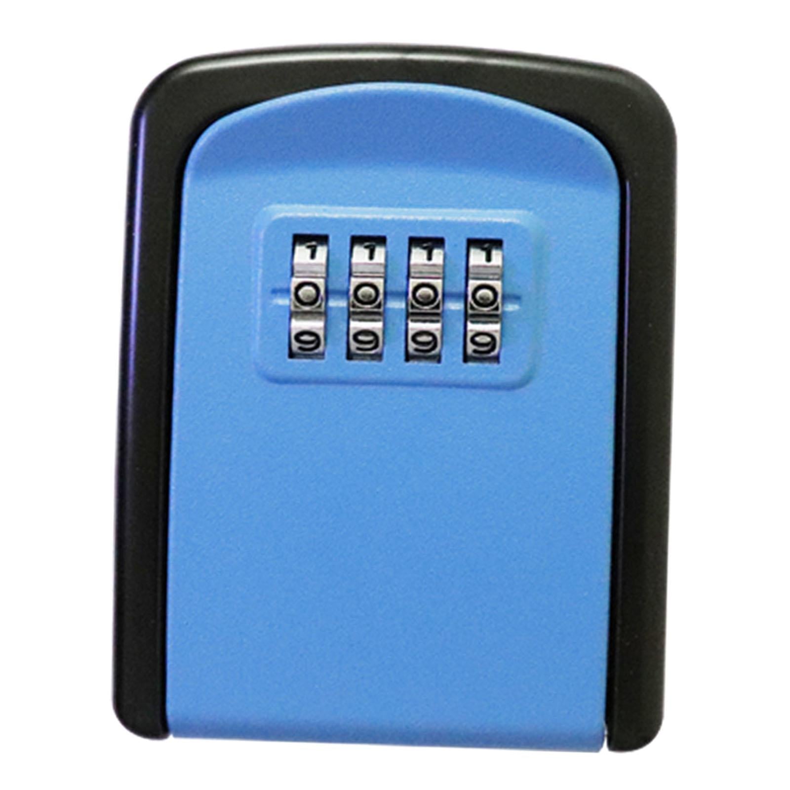 Lock Box Resettable Box with Code for Warehouse Key Blue