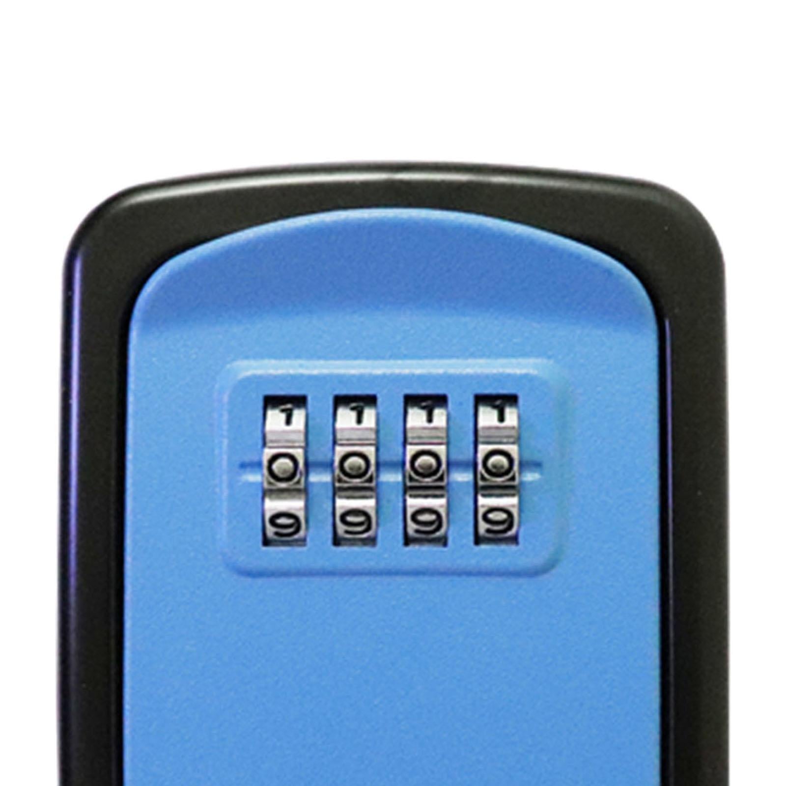 Lock Box Resettable Box with Code for Warehouse Key Blue