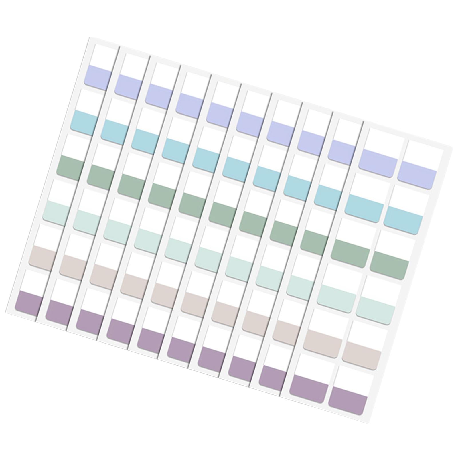 Color Sticky Index Tabs Labels Memo 4 Sheets for Office 4x120pcs retro