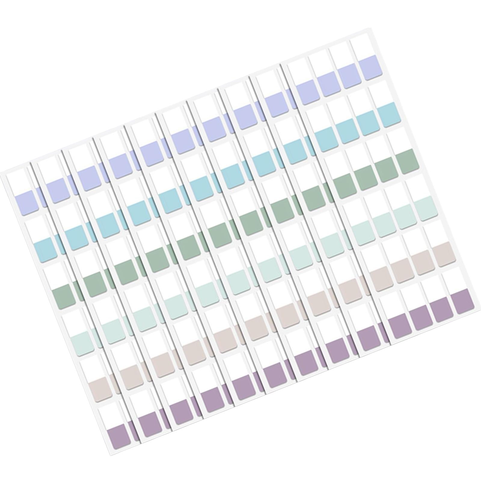 Color Sticky Index Tabs Labels Memo 4 Sheets for Office 4x240pcs retro
