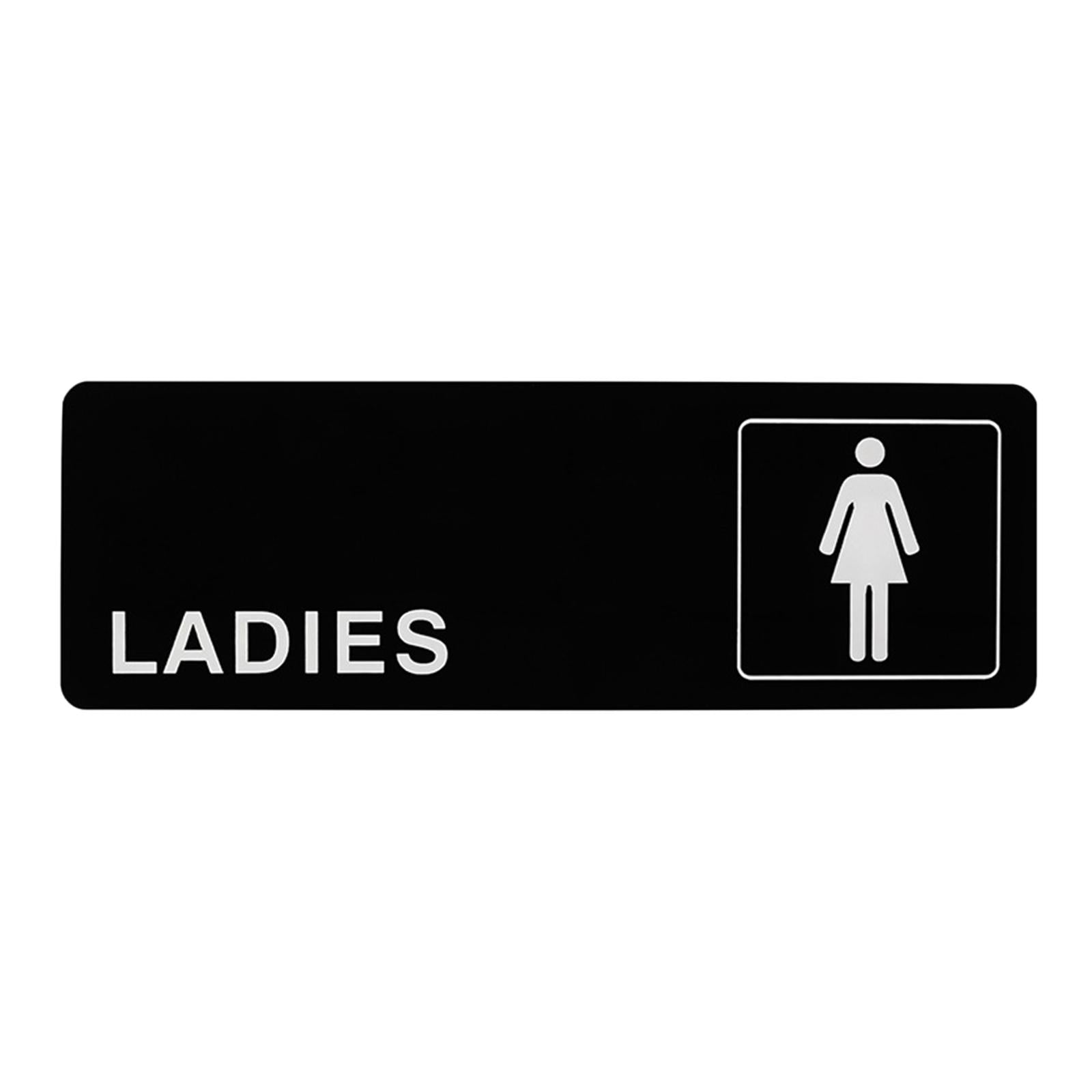1 Pair Toilet Sign Acrylic Wall Sticker Decor Rectangle for Office Washroom