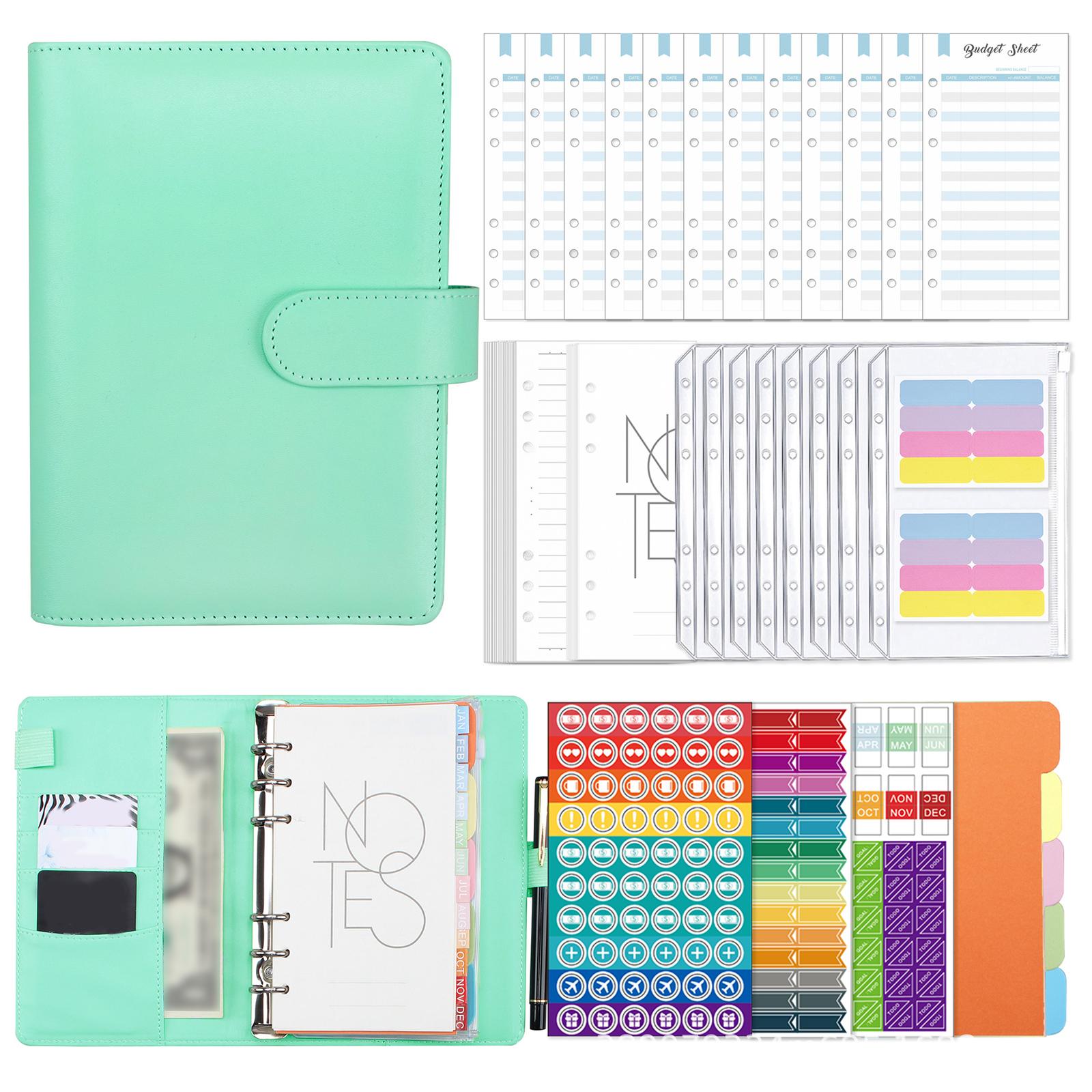 A6 Budget Binder Practical Lightweight Comfortable for Passport Home Cards Green