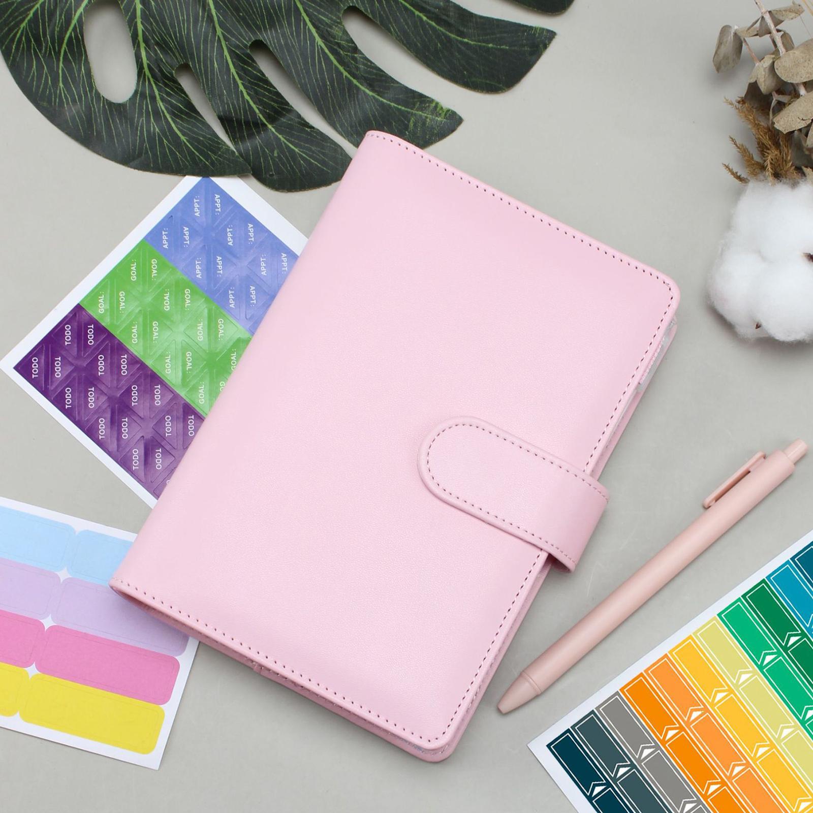 A6 Budget Binder Practical Lightweight Comfortable for Passport Home Cards Pink