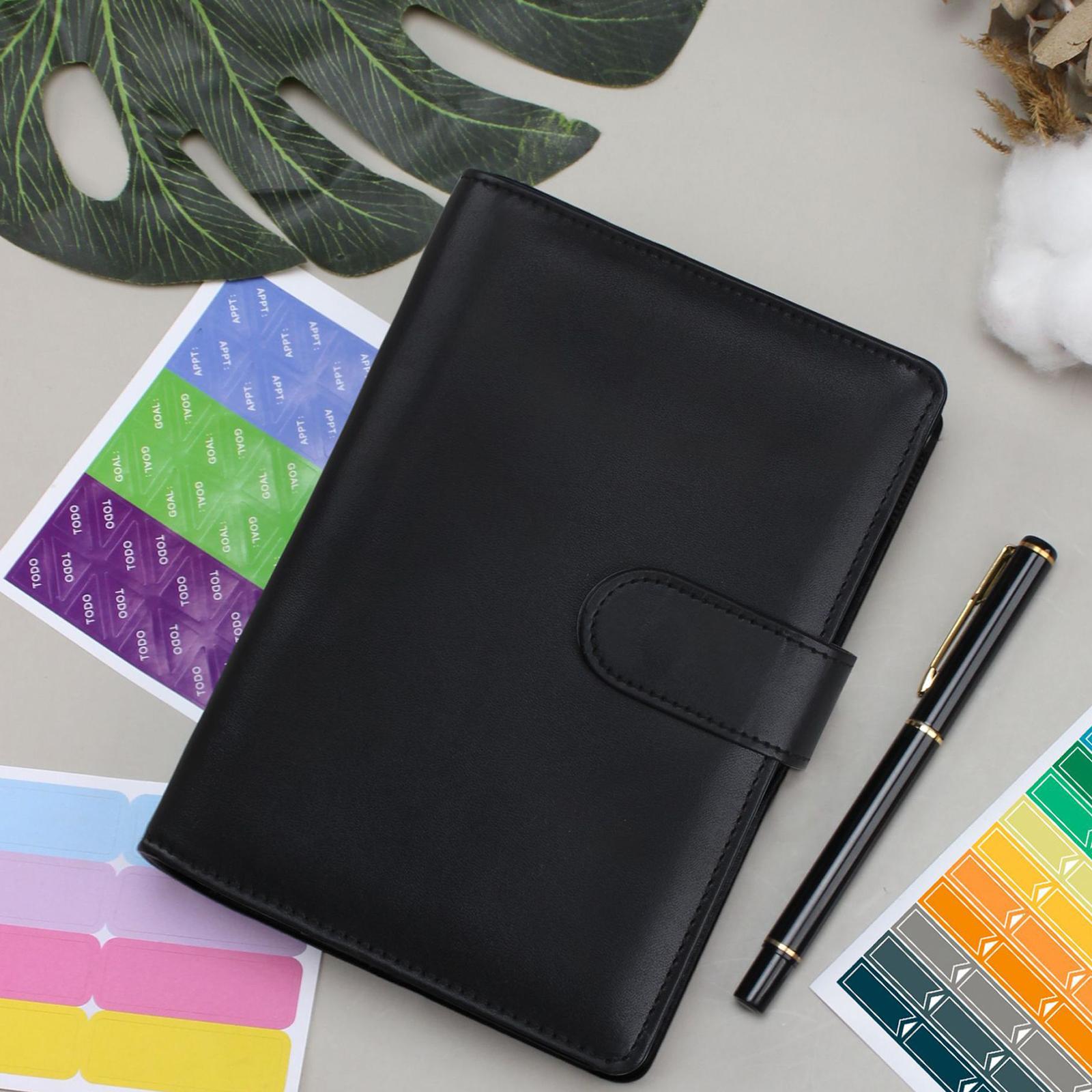 A6 Budget Binder Practical Lightweight Comfortable for Passport Home Cards Black