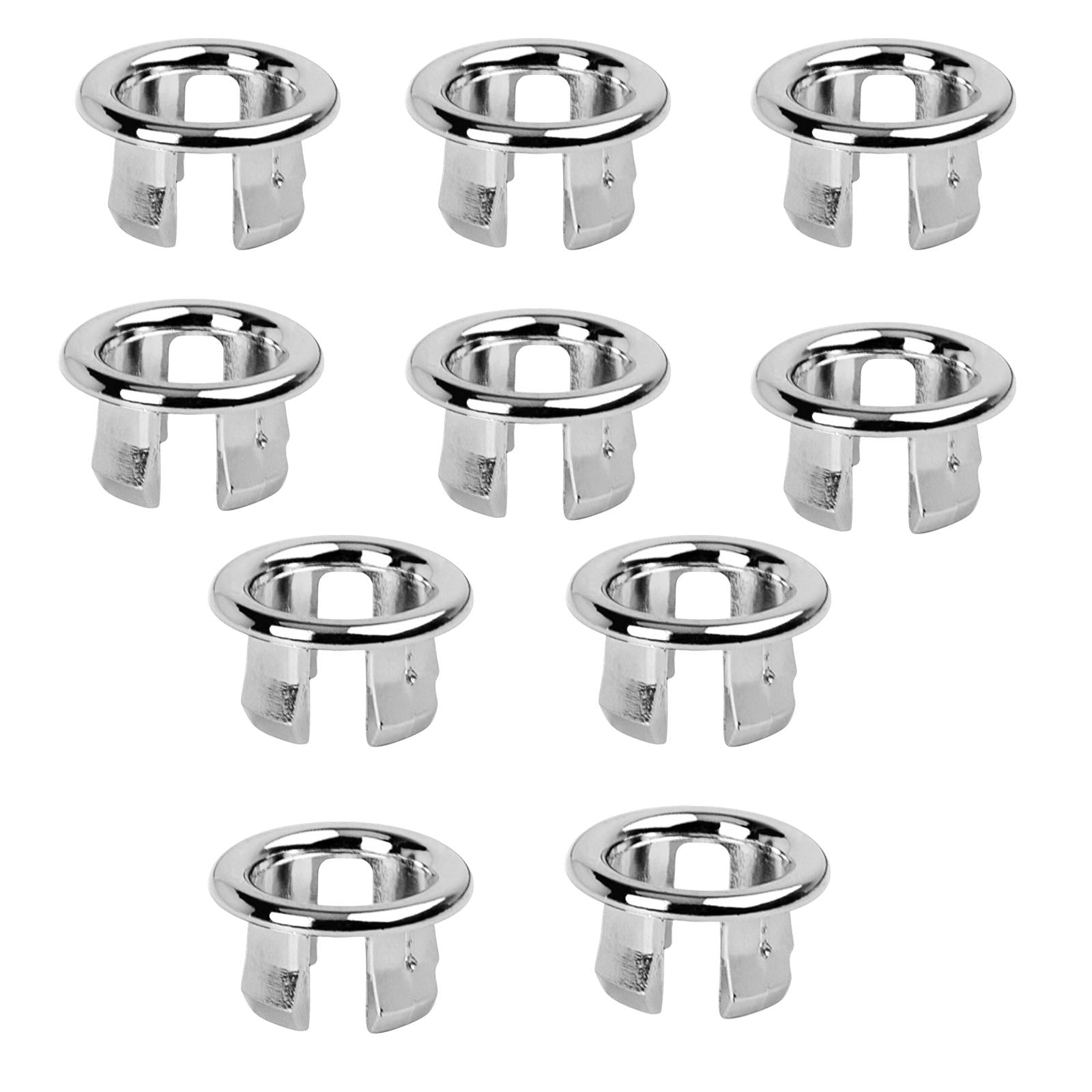 10Pcs Sink Overflow Cap Overflow Cover Vanity Sink Overflow Cap for Kitchen Hollow