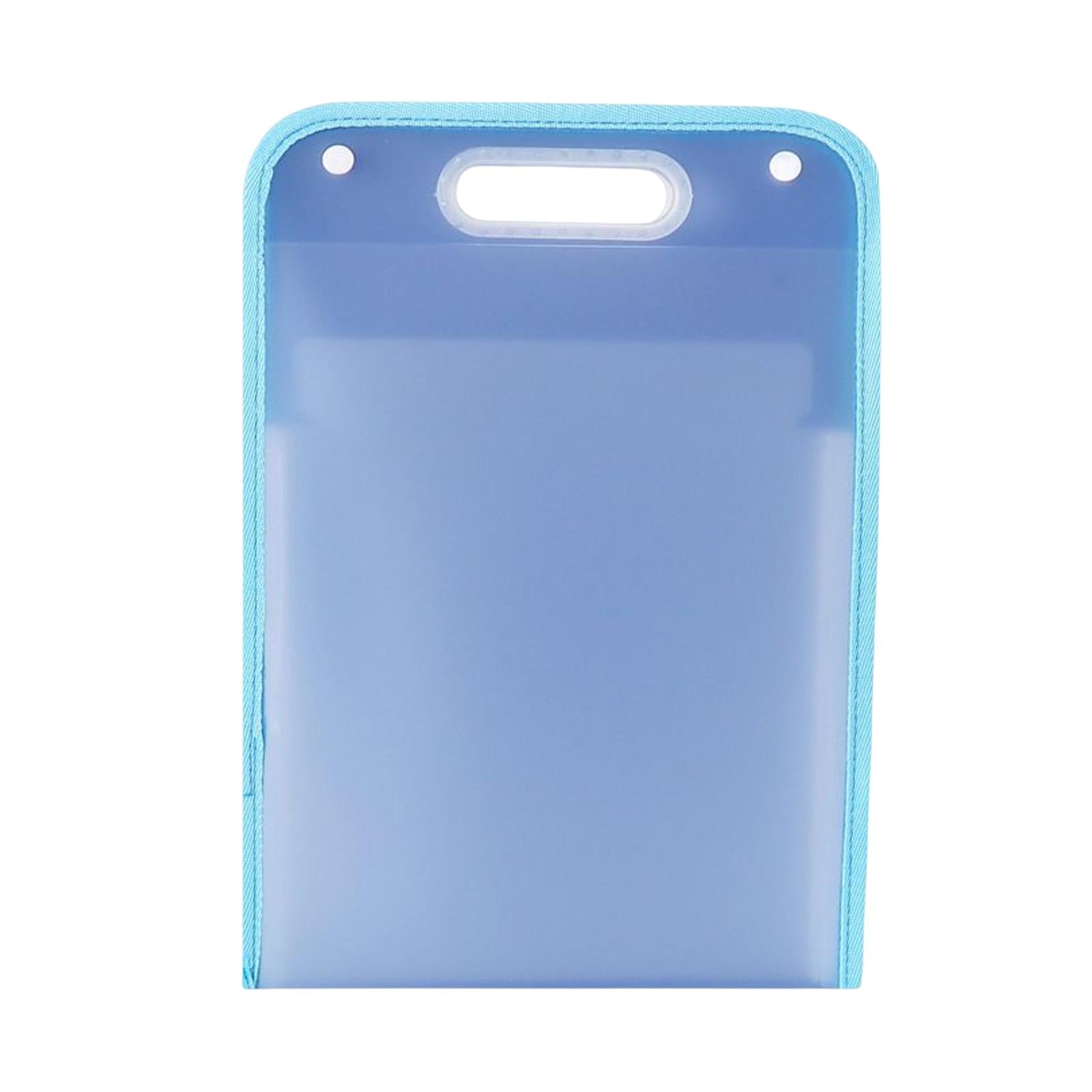 Portable File Folder Paper Storage Large Capacity Gifts Blue 13 Grids
