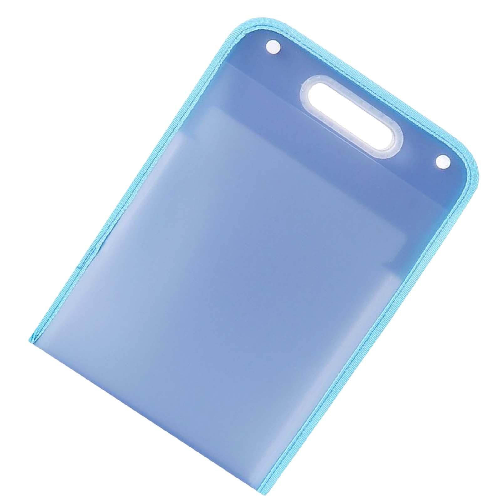 Portable File Folder Paper Storage Large Capacity Gifts Blue 13 Grids