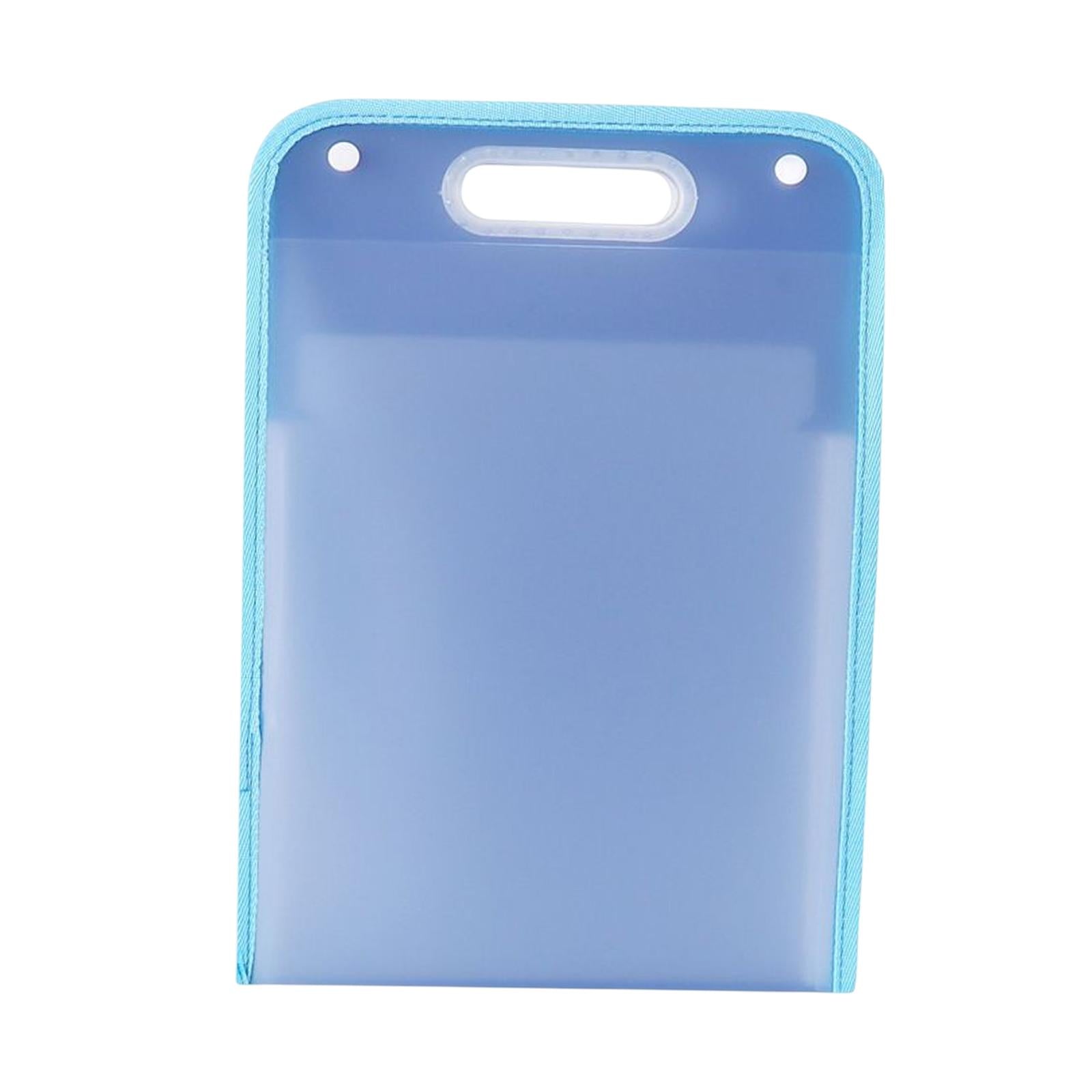 Portable File Folder Paper Storage Large Capacity Gifts Blue 13 Grids